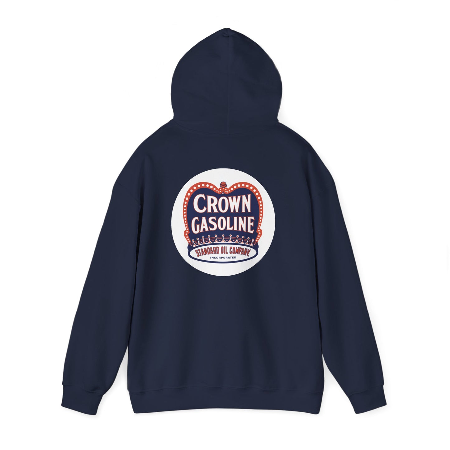 Crown Gasoline Vintage Logo Hoodie – Retro Gas Station Graphic Sweatshirt