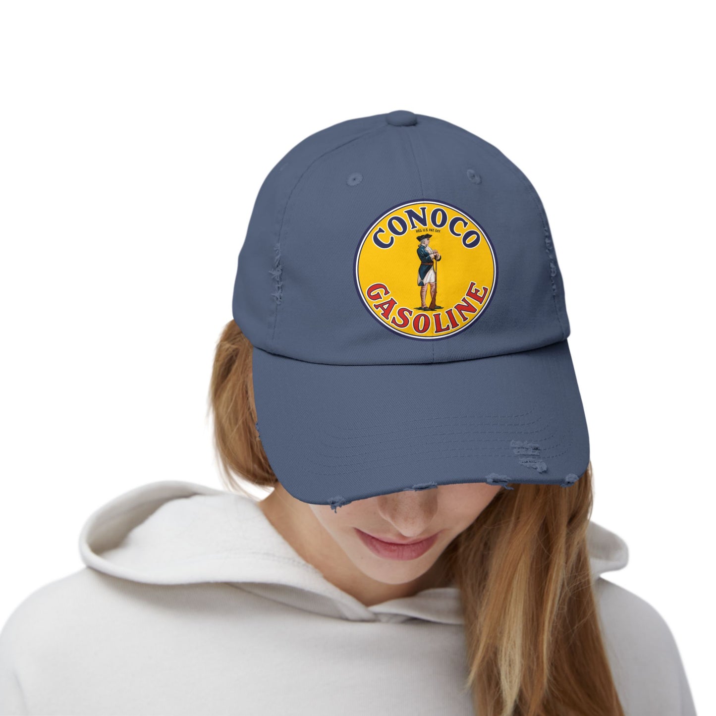Conoco Minute Man Distressed Cap — Vintage Petroliana Hat | The Faded Label Co.