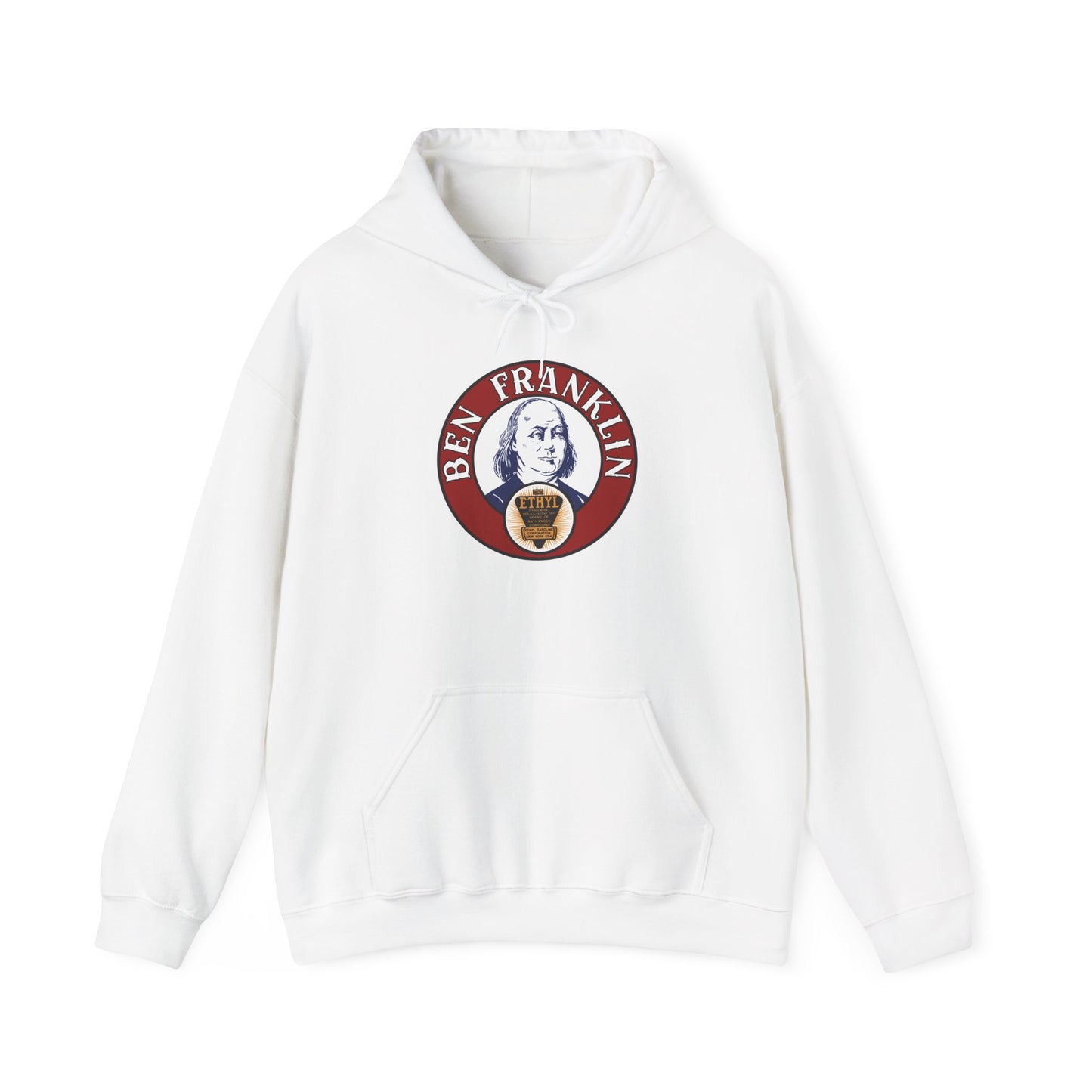 Ben Franklin ethyl Hoodie — Vintage Patriotic Americana Pullover