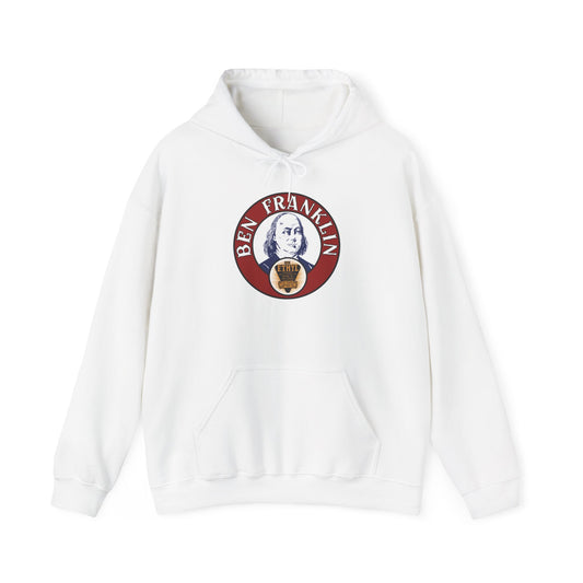 Ben Franklin Ethyl Hoodie — Vintage Antiknock Petroliana | The Faded Label Co.