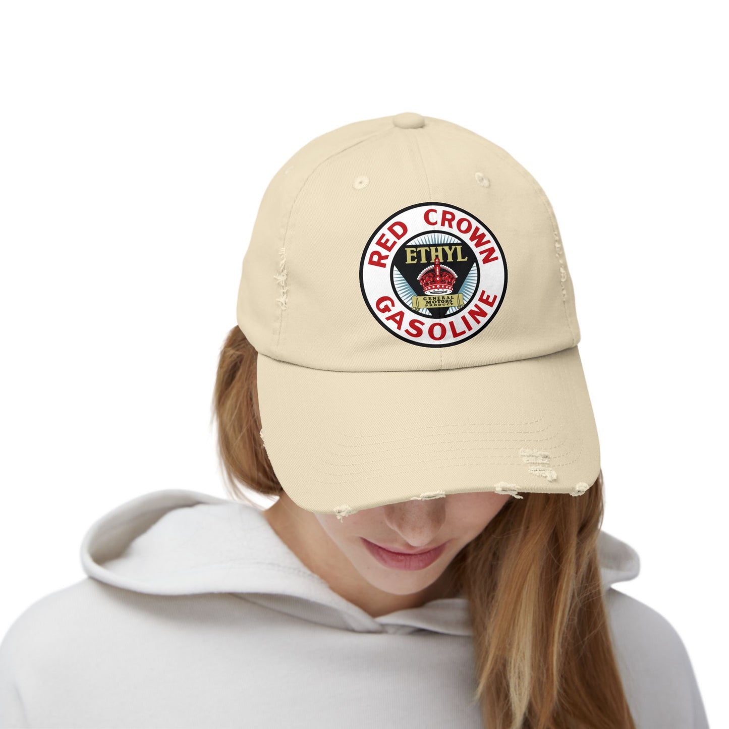 Red Crown Ethyl Distressed Cap — Vintage Standard Oil Petroliana Hat | The Faded Label Co.