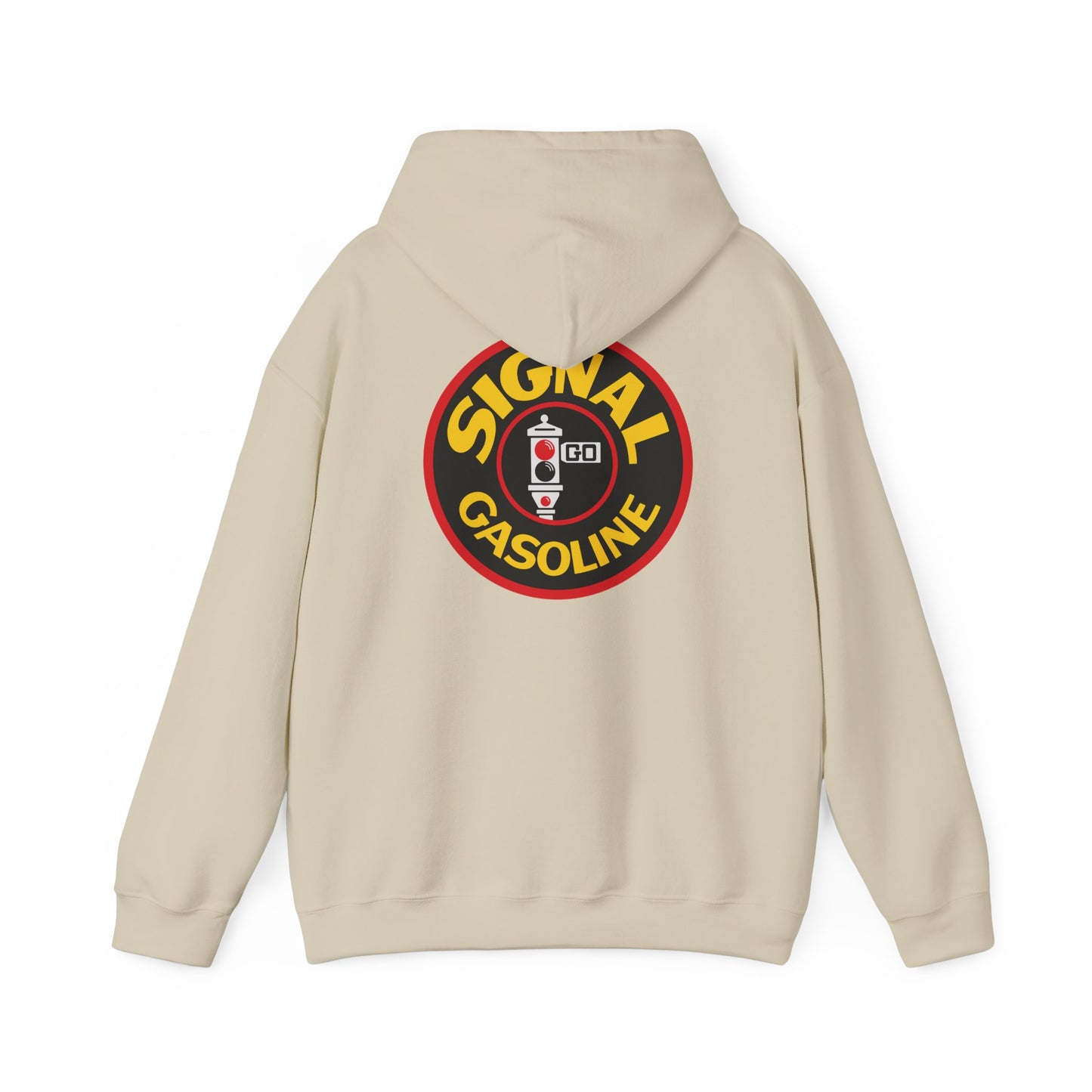 Signal Gasoline Vintage Logo Hoodie — Retro Petrol Sign Pullover