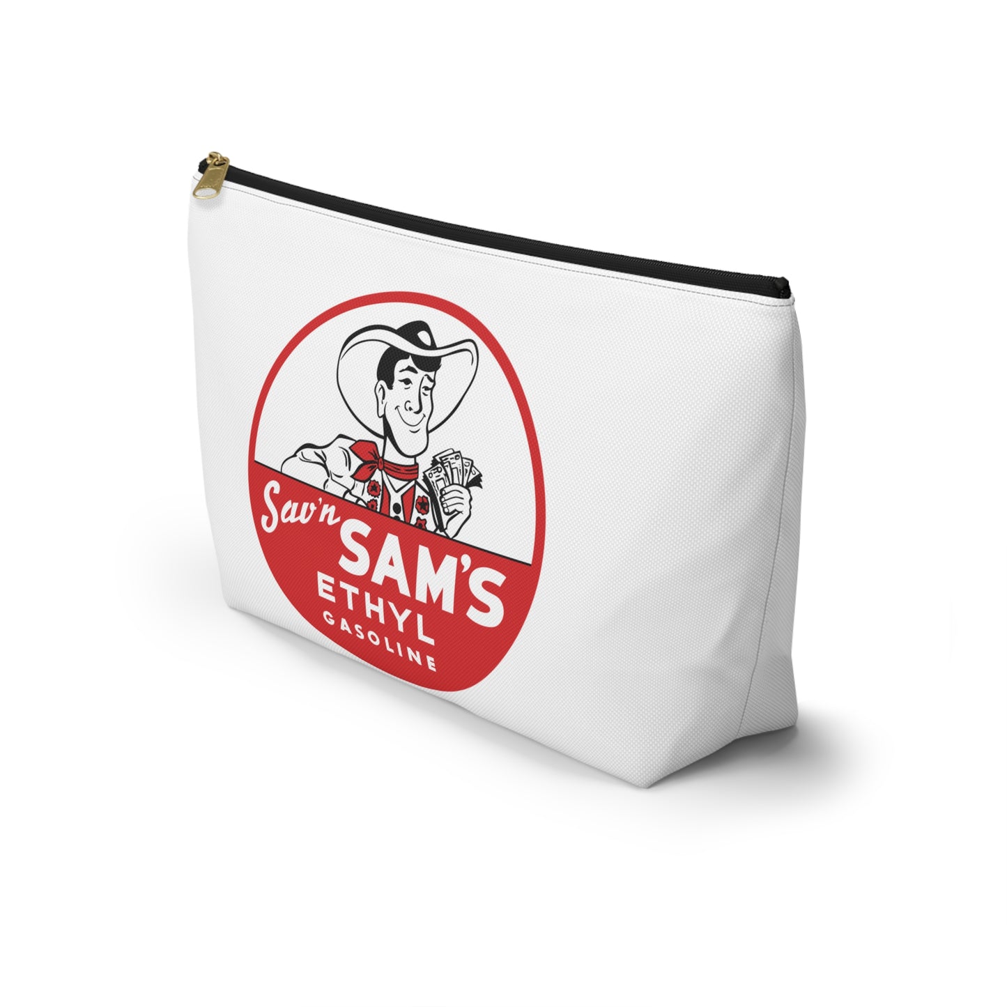 Sam's Ethyl Gasoline Accessory Pouch — Vintage Petroliana Gift | The Faded Label Co.