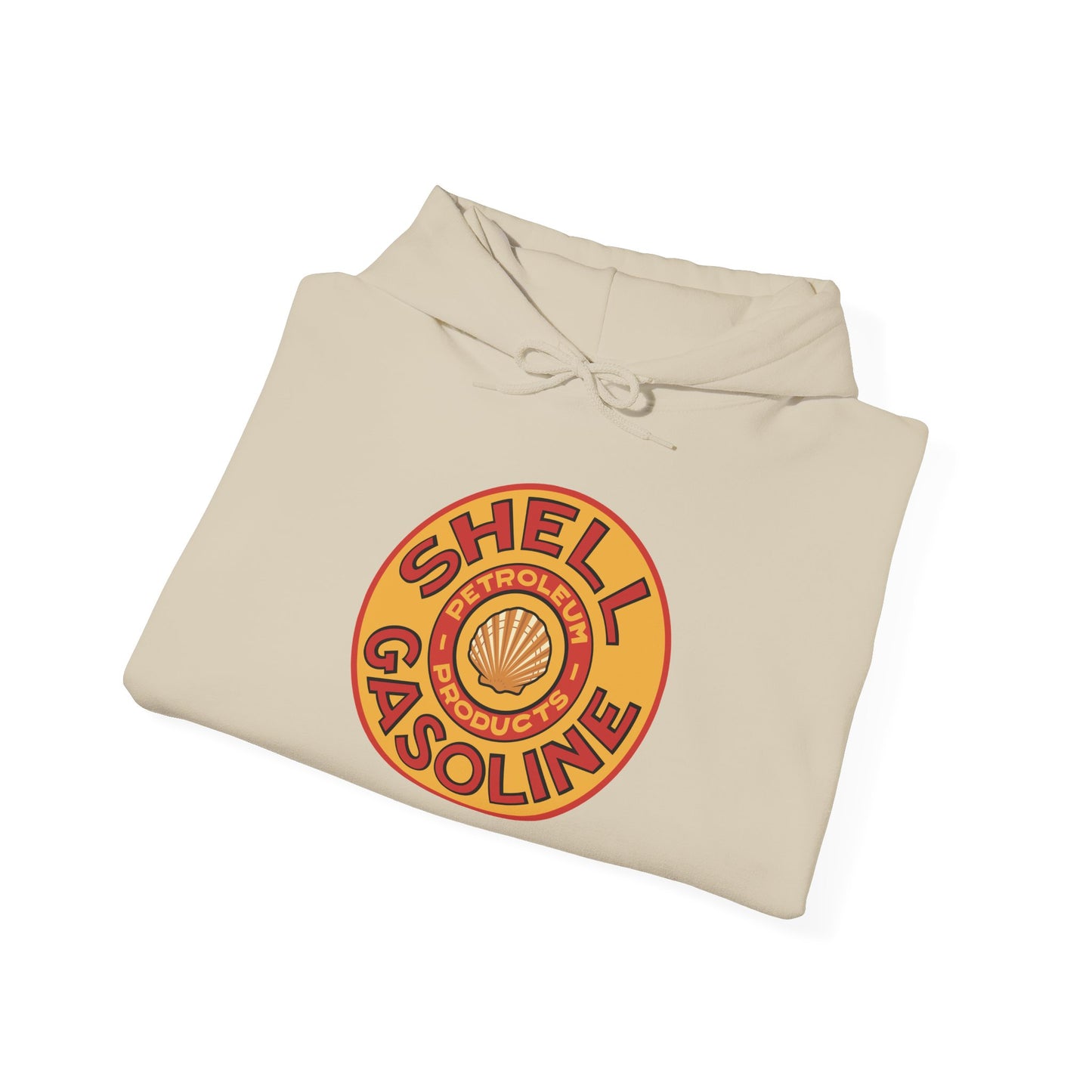 Shell Gasoline Logo Hoodie — Vintage Retro Petrol Badge Pullover