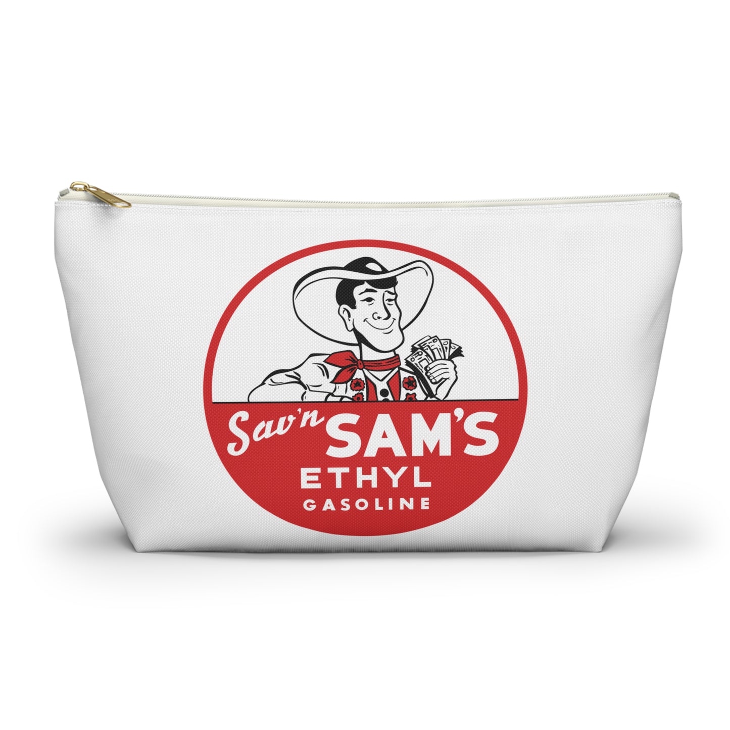 Sam's Ethyl Gasoline Accessory Pouch — Vintage Petroliana Gift | The Faded Label Co.