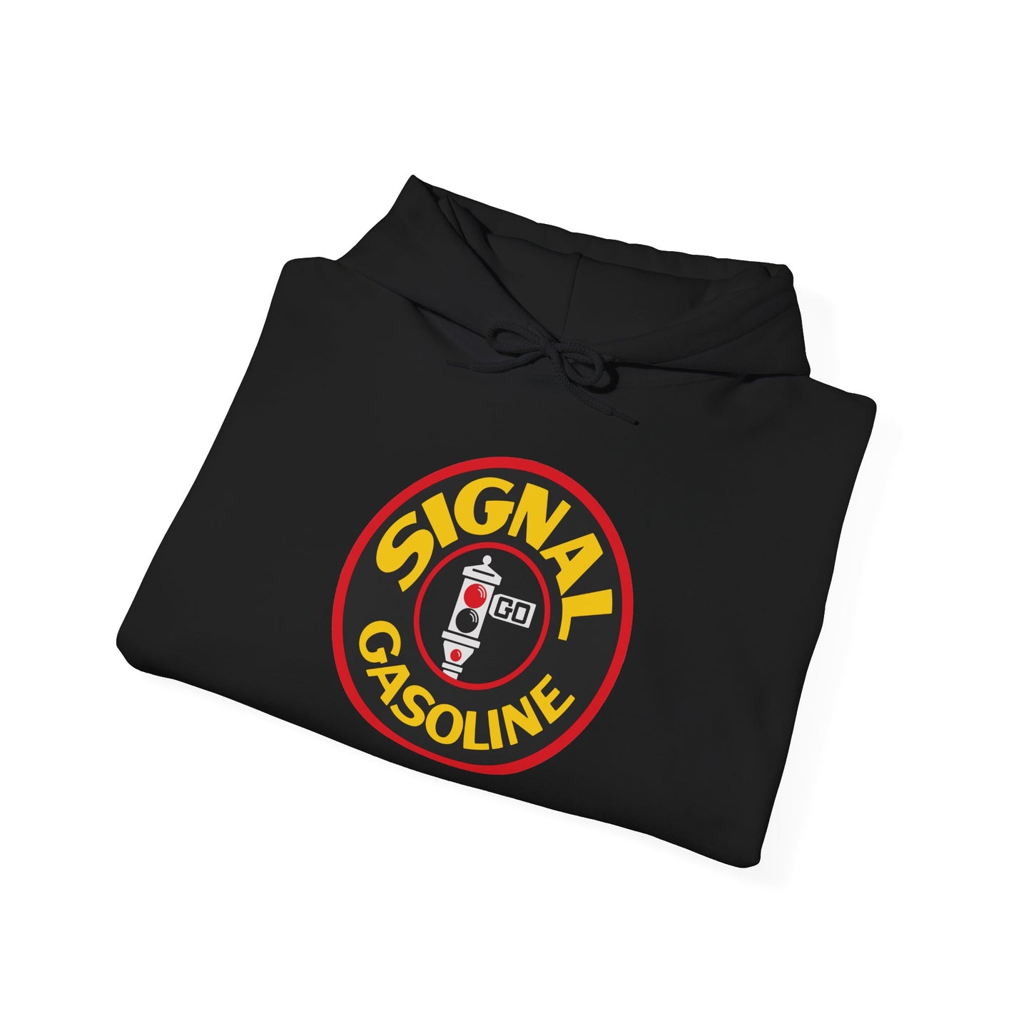Signal Gasoline Vintage Logo Hoodie — Retro Petrol Sign Pullover