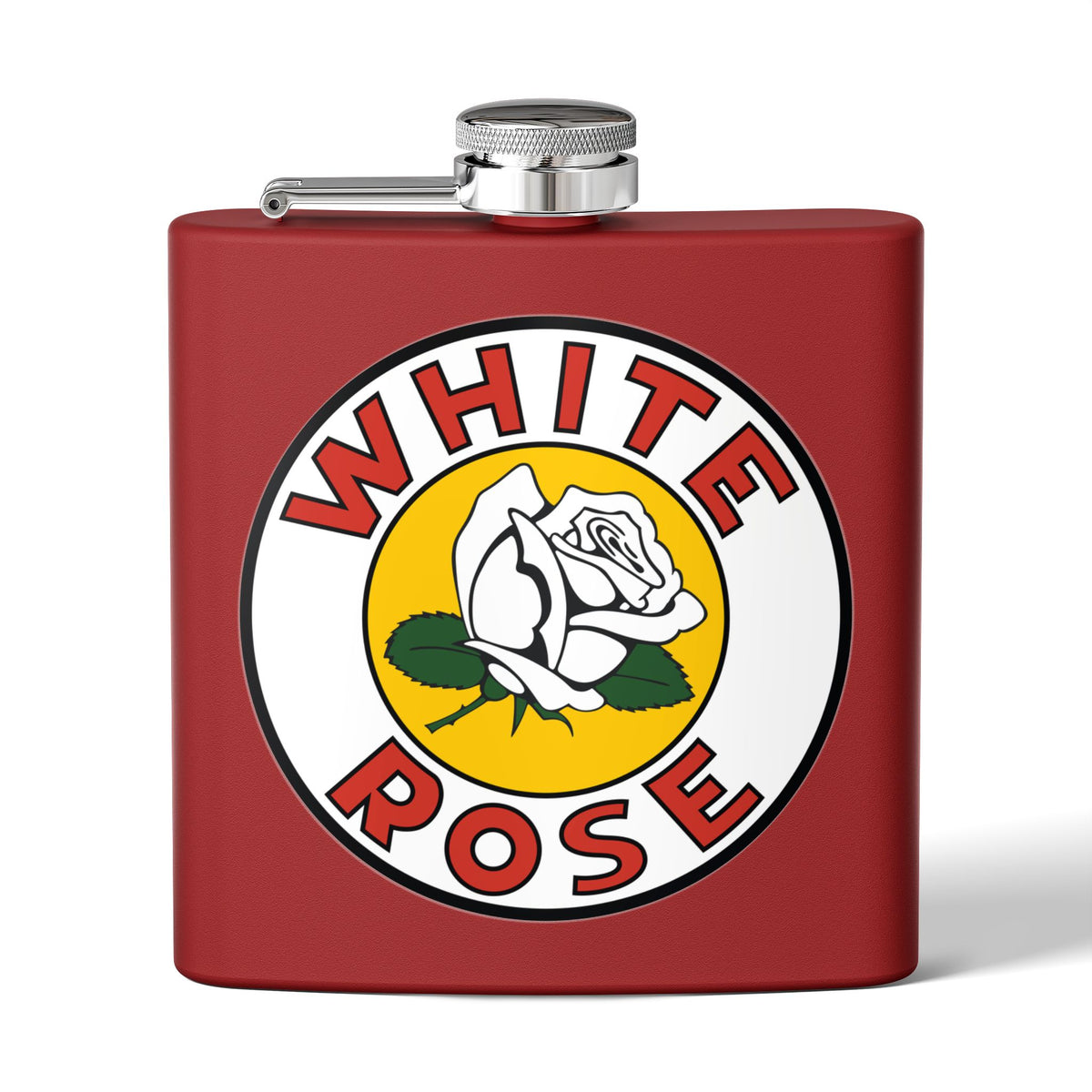 White Rose Gasoline Flask — Vintage Canadian Petroliana Gift | The Faded Label Co.