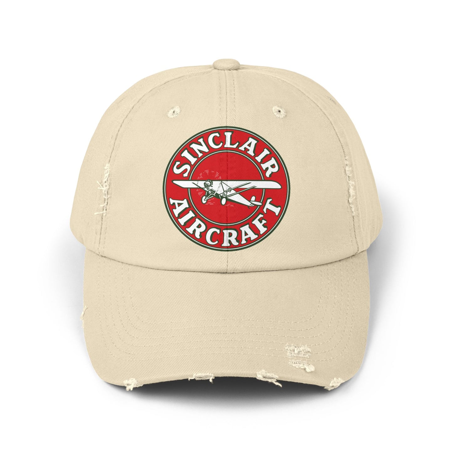 Sinclair Aircraft Distressed Baseball Cap — Vintage Aviation Pilot Hat