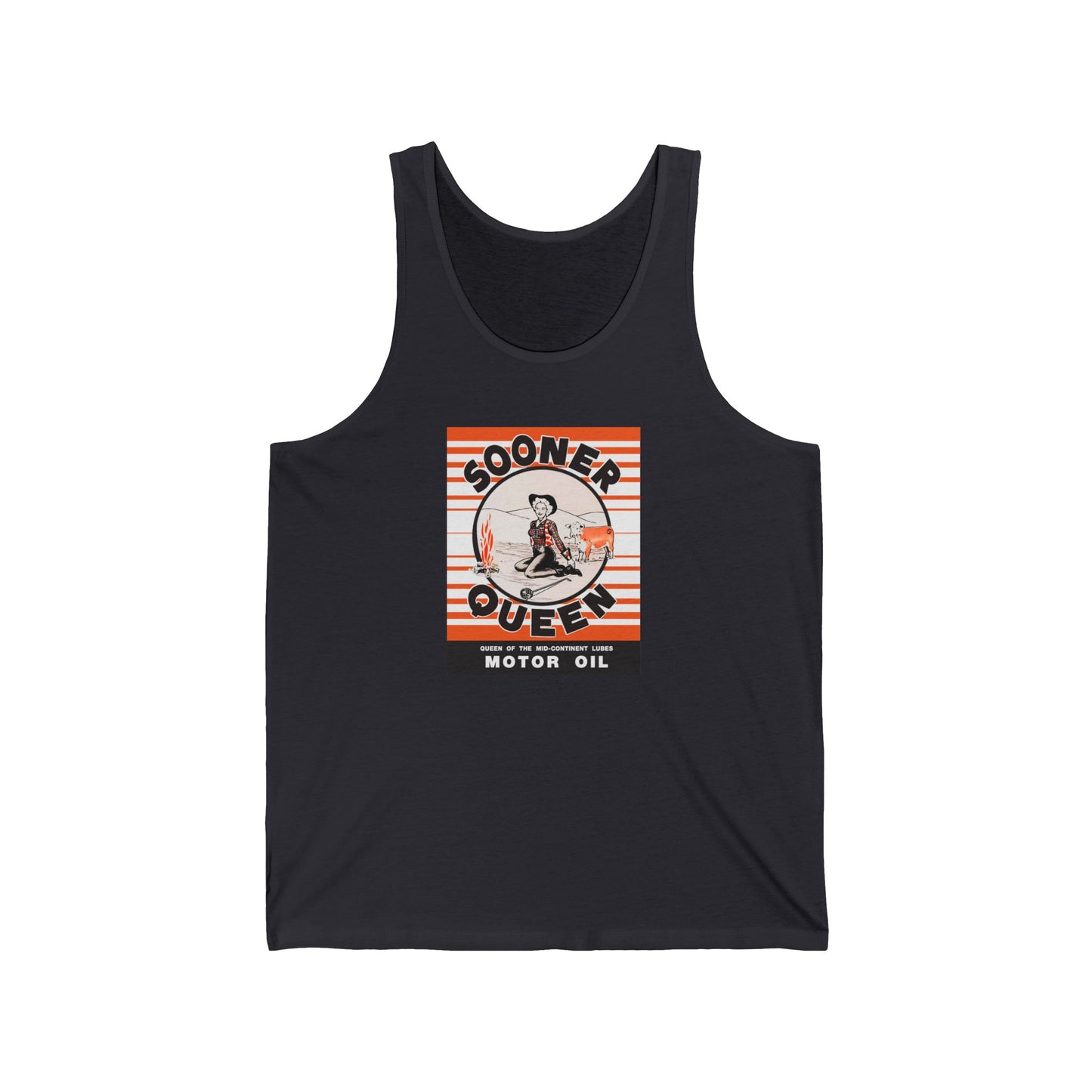 Sooner Queen Motor Oil Vintage Surf Tank Top unisex