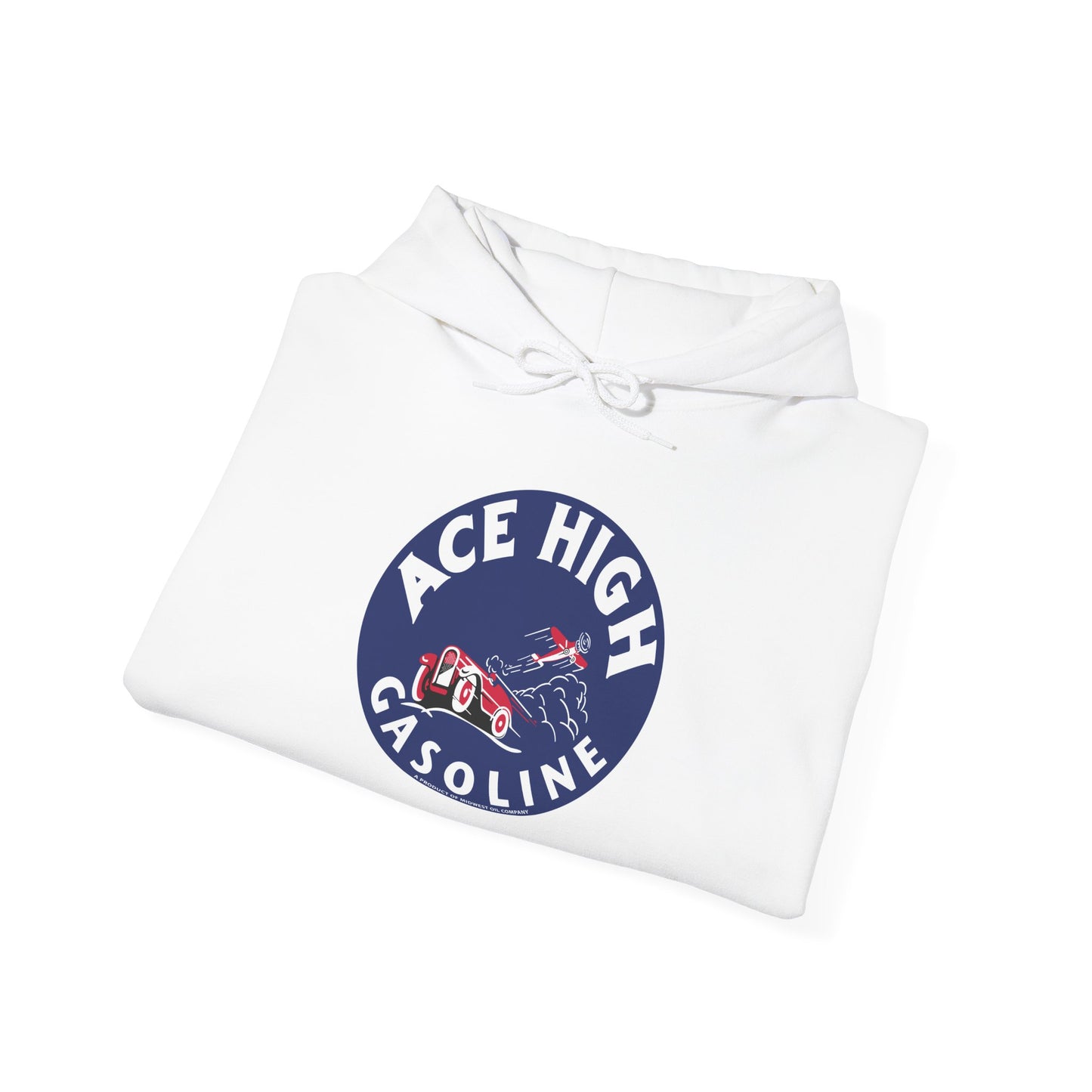 Ace High Gasoline Hoodie — Vintage Racing Logo Pullover