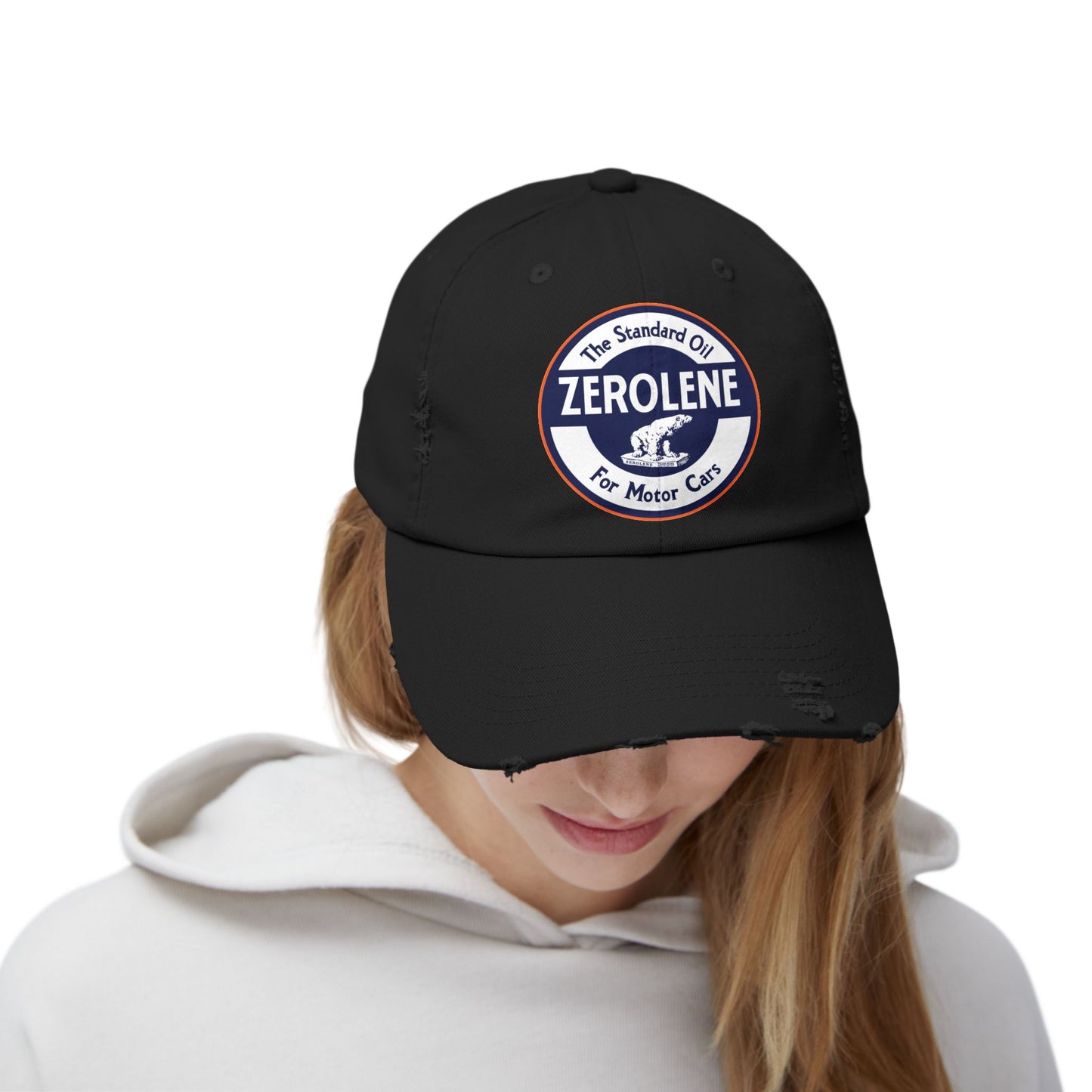 Zerolene Distressed Cap — Retro Motor Oil Logo Hat