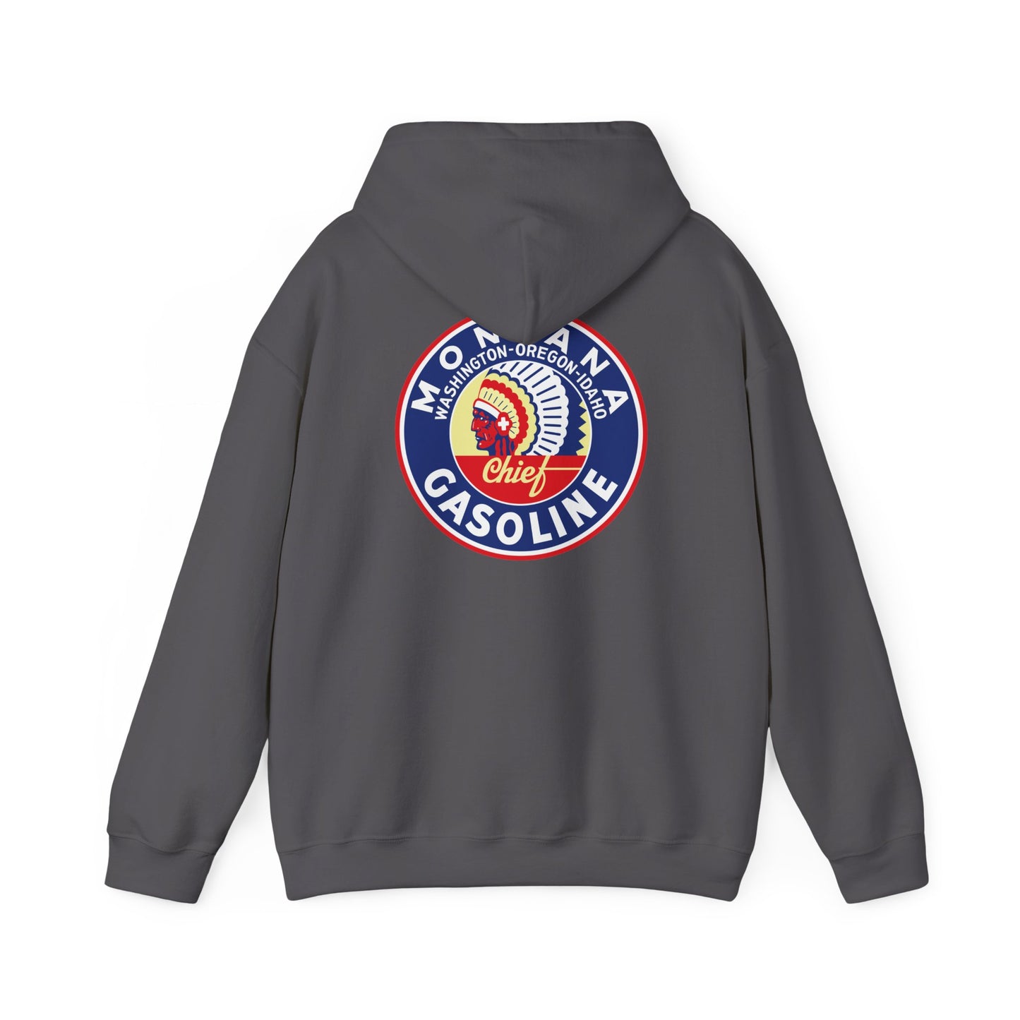Montana Chief Gasoline Hoodie — Vintage Northwest Petroliana | The Faded Label Co.