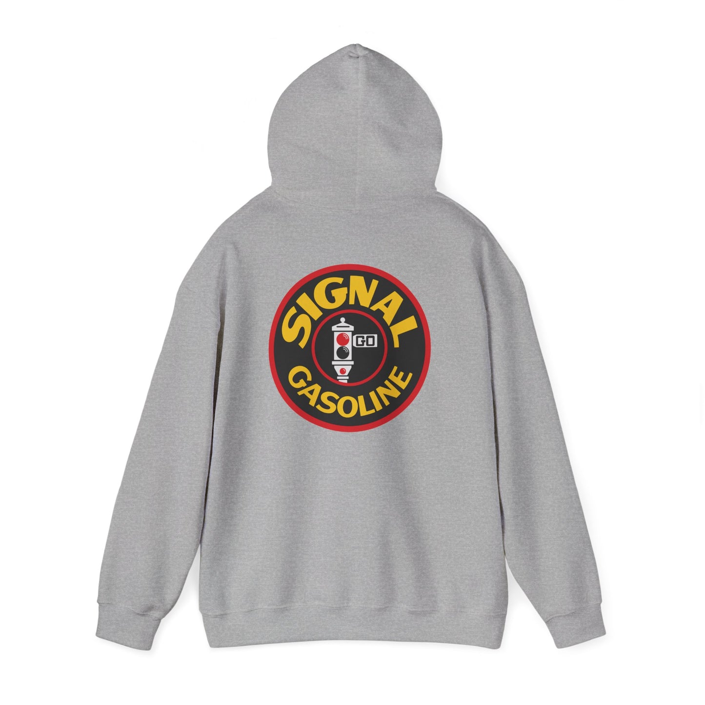 Signal Gasoline Vintage Logo Hoodie — Retro Petrol Sign Pullover