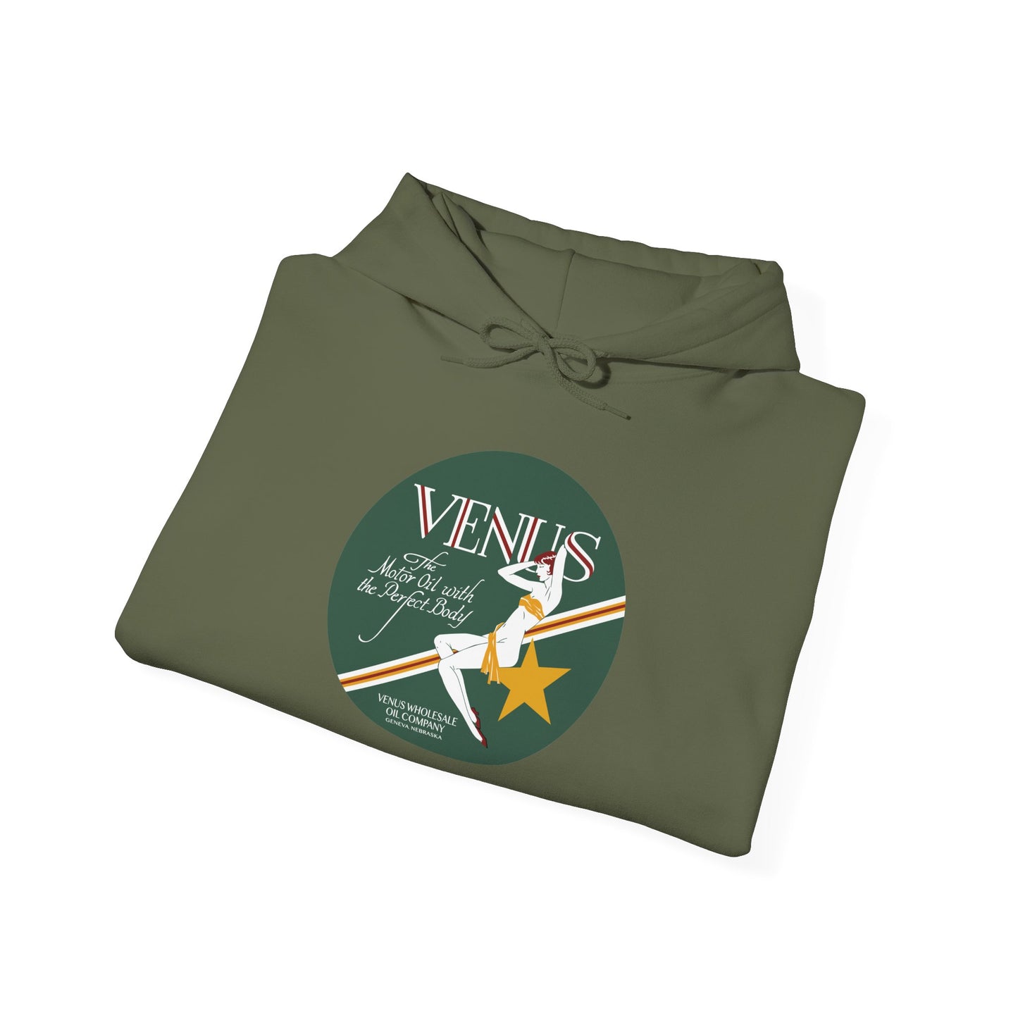 Venus Retro Rocket Hoodie — Vintage Space Pinup Graphic Sweatshirt