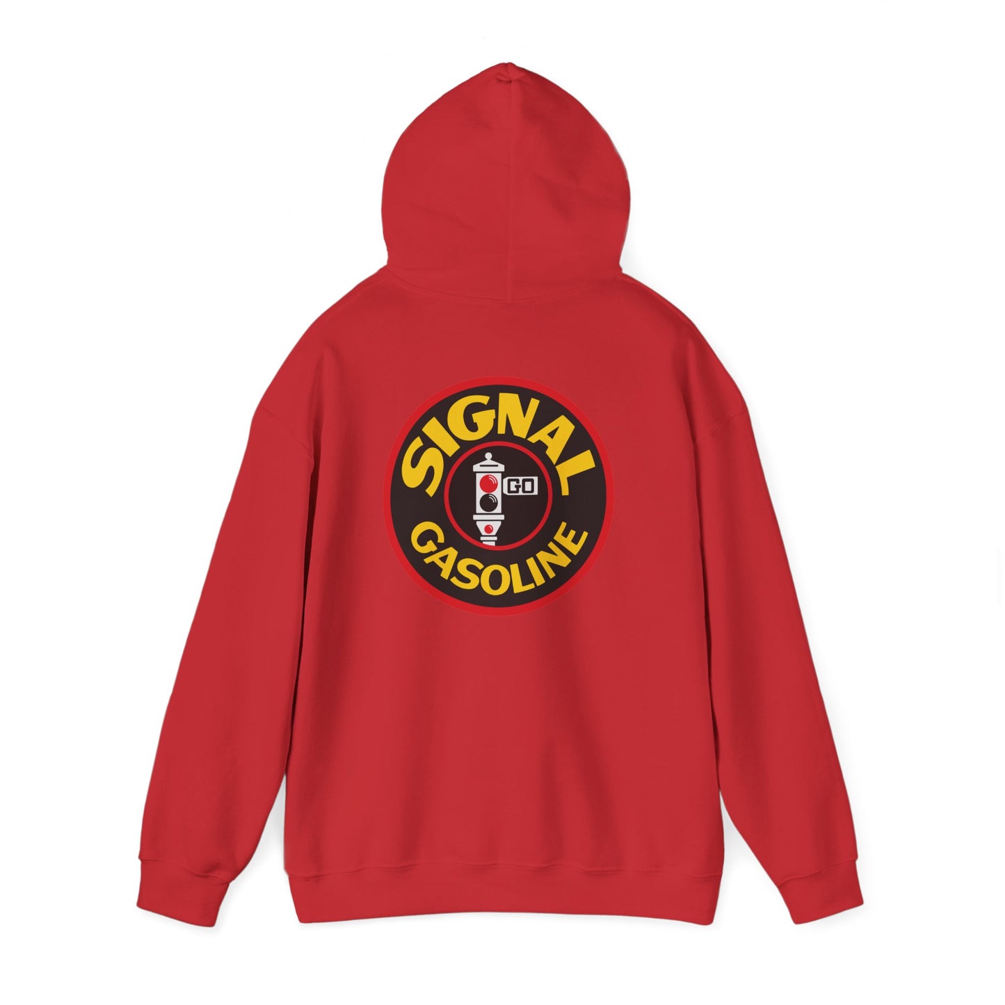Signal Gasoline Vintage Logo Hoodie — Retro Petrol Sign Pullover