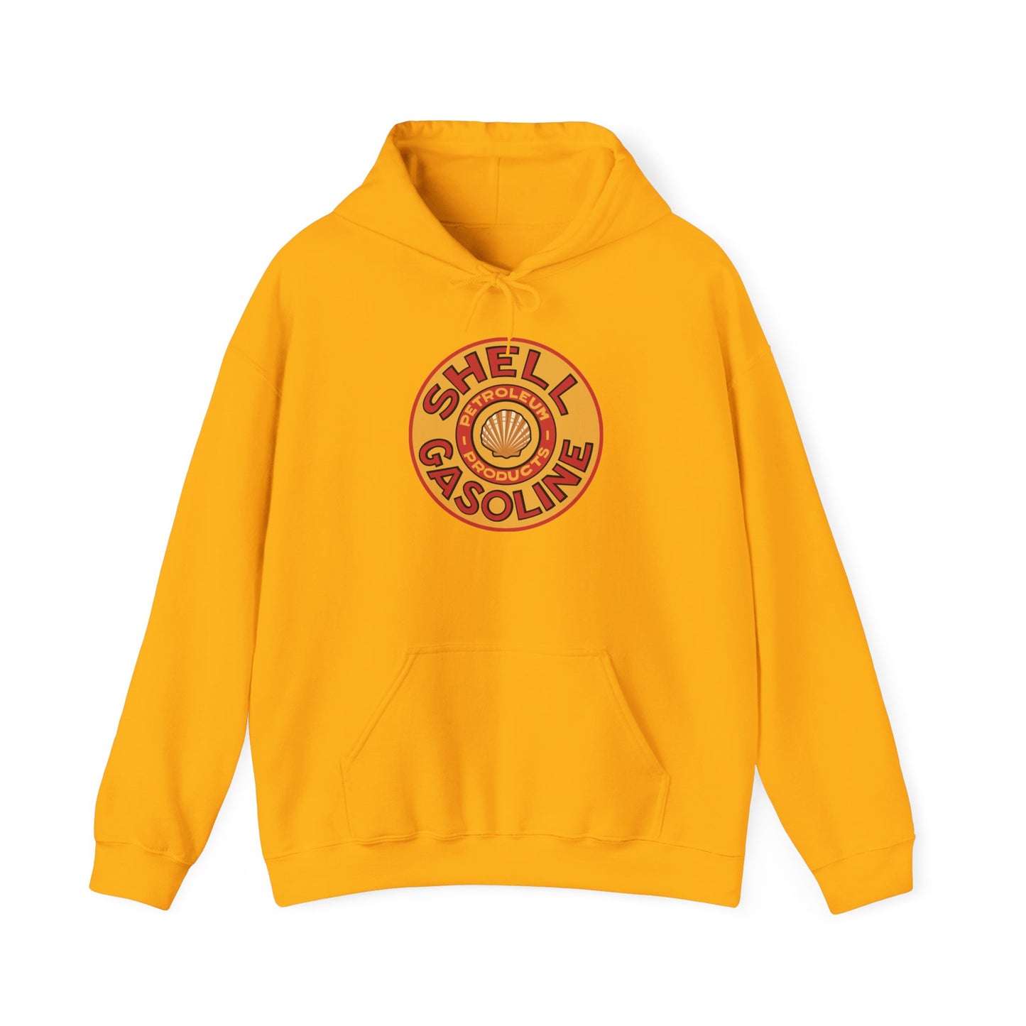 Shell Gasoline Logo Hoodie — Vintage Retro Petrol Badge Pullover