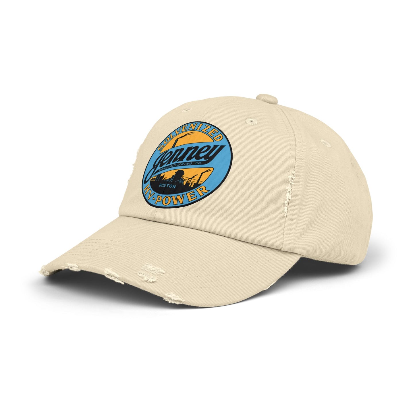 Jenney Gasoline Distressed Cap — Vintage New England Petroliana Hat | The Faded Label Co.