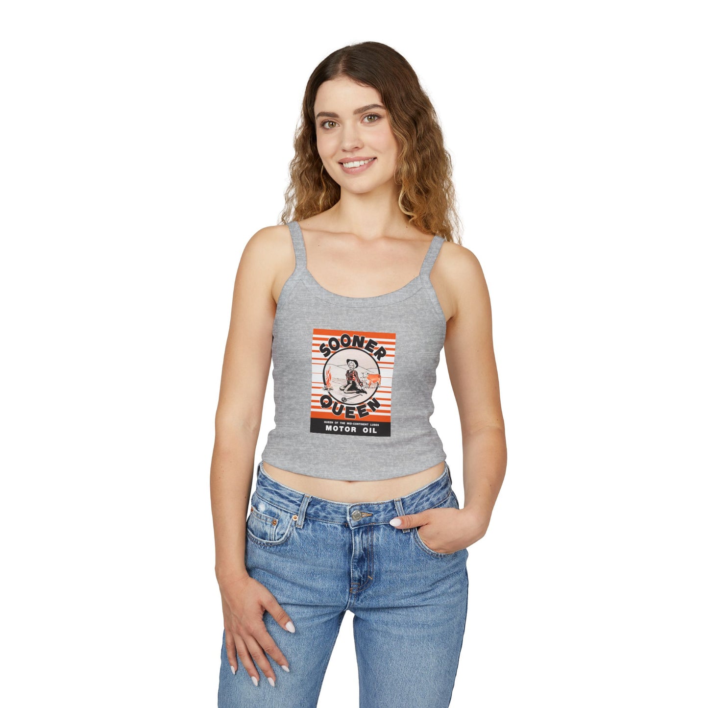 Sooner Queen Motor Oil Retro Crop Tank