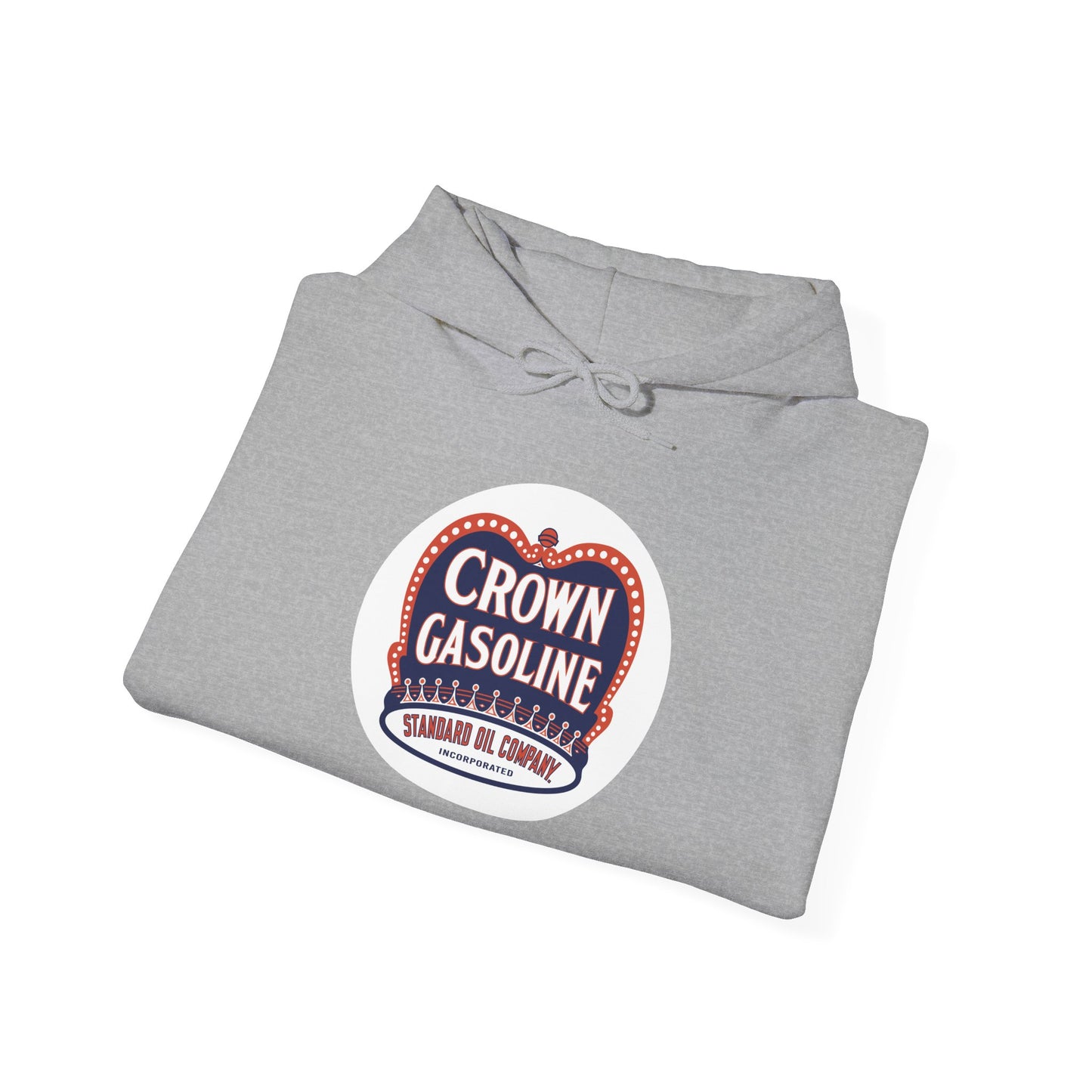 Crown Gasoline Vintage Logo Hoodie – Retro Gas Station Graphic Sweatshirt