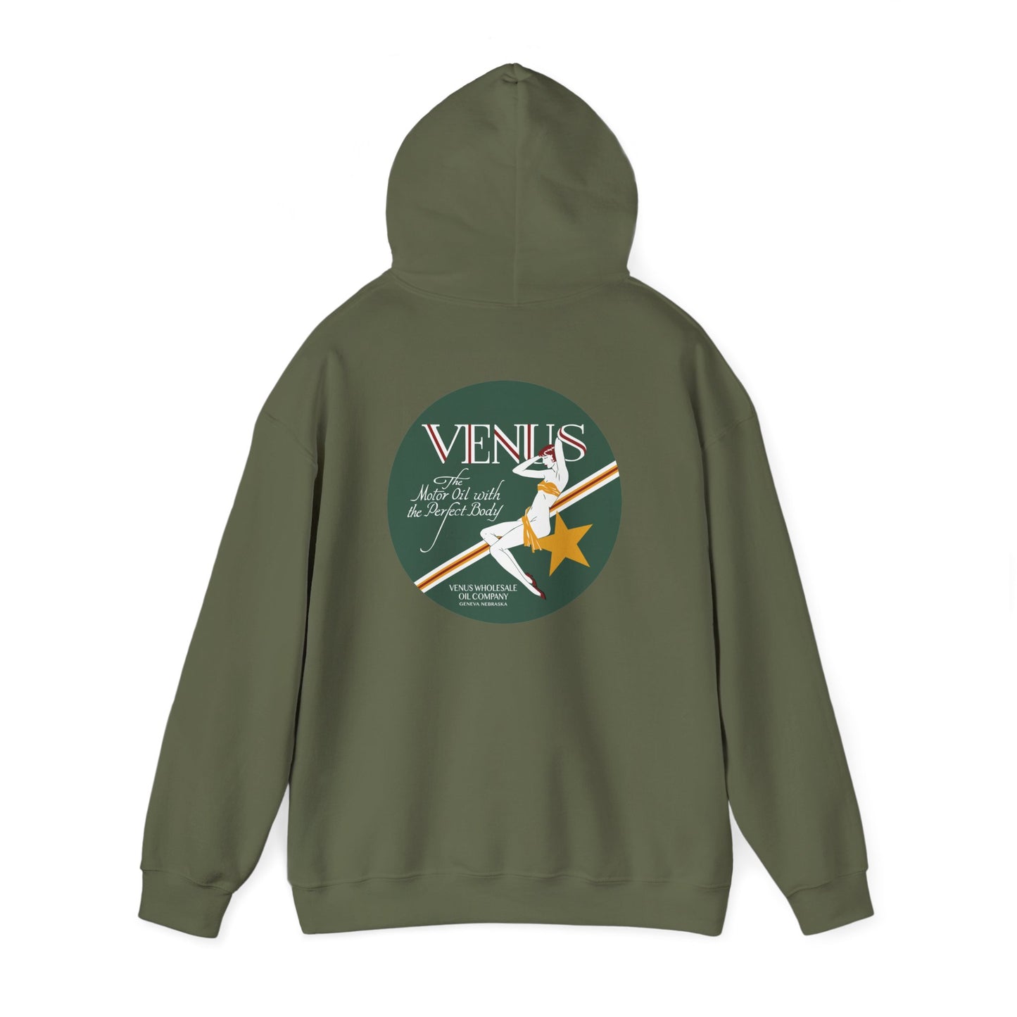 Venus Retro Rocket Hoodie — Vintage Space Pinup Graphic Sweatshirt