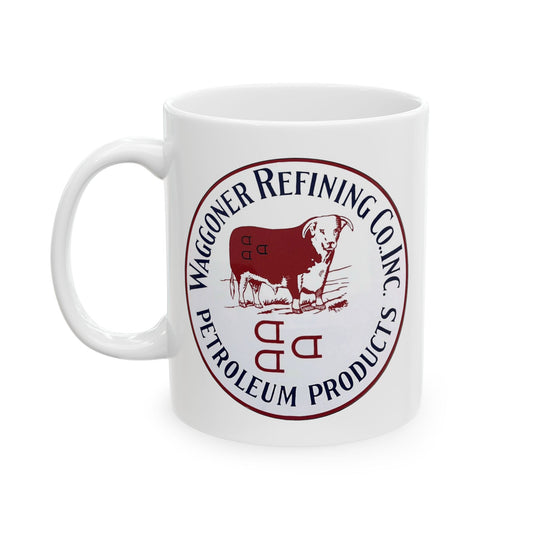 Waggoner Refining Co. ceramic mug — vintage Texas petroliana decor — The Faded Label Co.