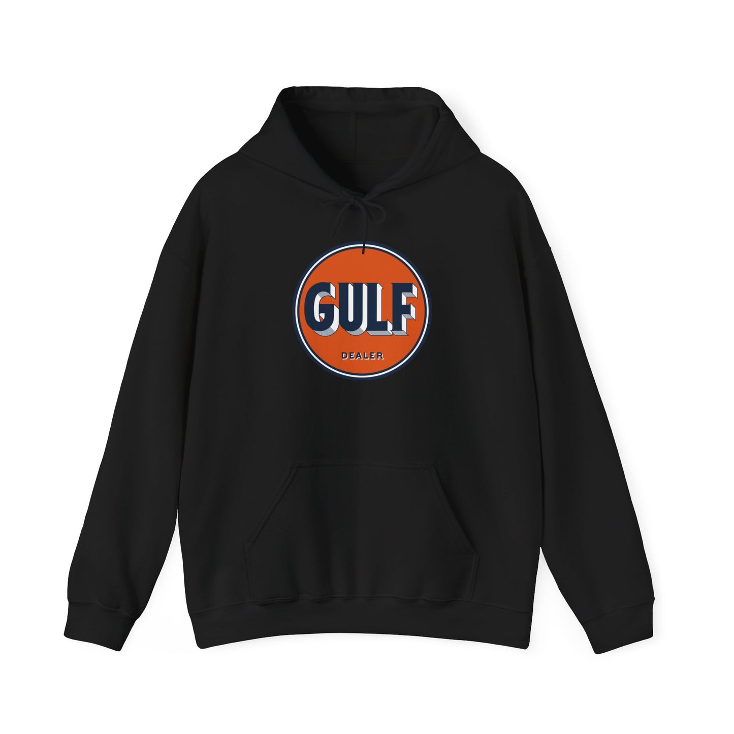 Gulf dealer Logo Hoodie — Vintage Orange Gas Station Crewneck