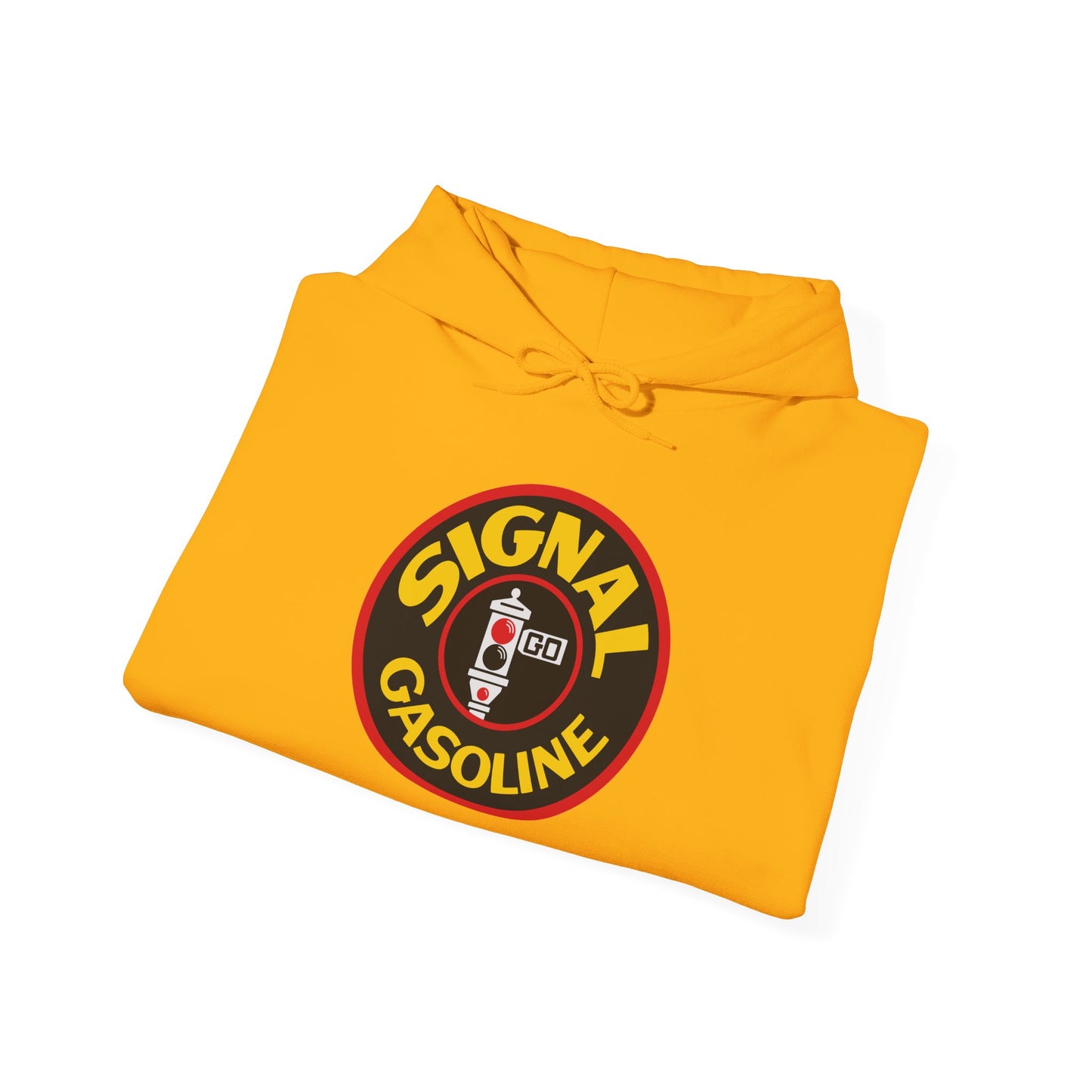 Signal Gasoline Hoodie — Vintage Traffic Signal Petroliana | The Faded Label Co.