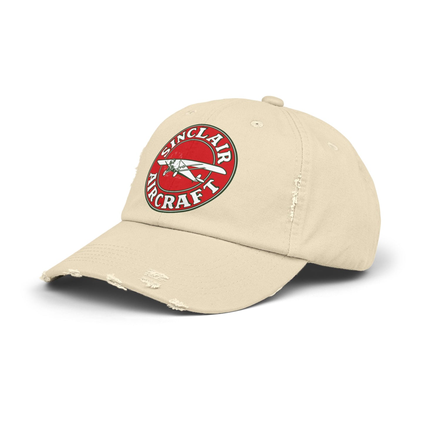 Sinclair Aircraft Distressed Baseball Cap — Vintage Aviation Pilot Hat