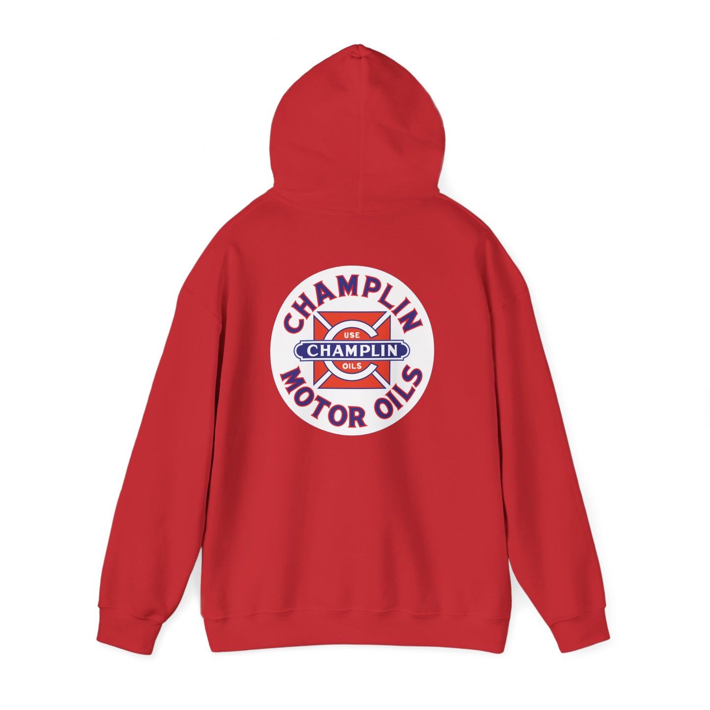 Champlin Motor Oils Hoodie — Vintage Gasoline Logo Pullover