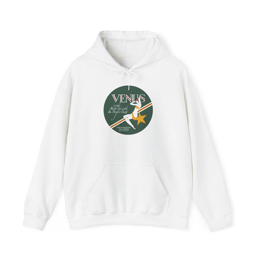 Venus Retro Rocket Hoodie — Vintage Space Pinup Graphic Sweatshirt