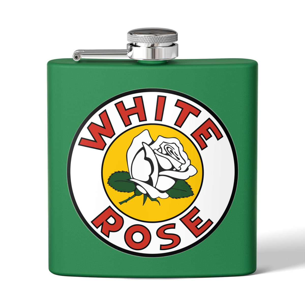 White Rose Gasoline Flask — Vintage Canadian Petroliana Gift | The Faded Label Co.