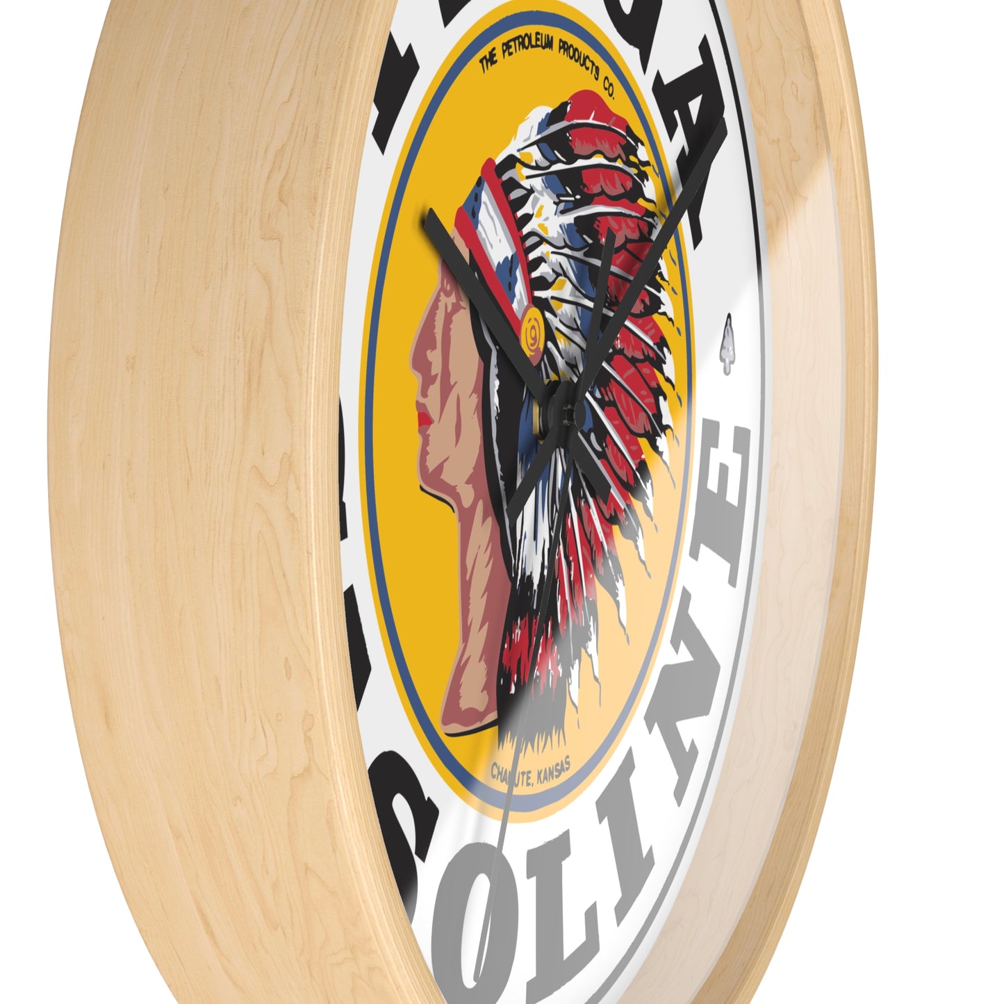 Tioga Gasoline Wall Clock — Vintage Petroliana Gift | The Faded Label Co.