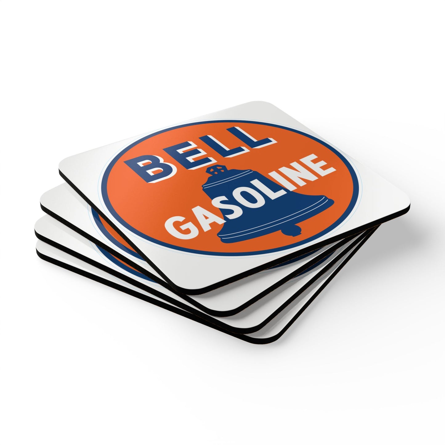 Bell Gasoline Coaster Set — Vintage Route 66 Petroliana Gift | The Faded Label Co.