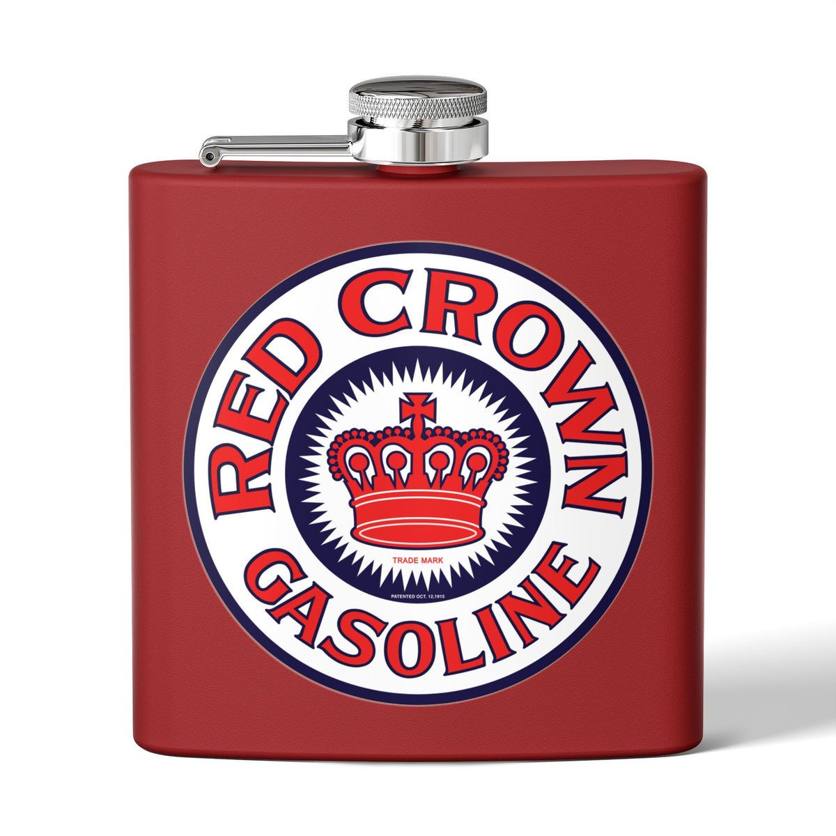 Red Crown Gasoline Flask — Vintage Standard Oil Petroliana Gift | The Faded Label Co.