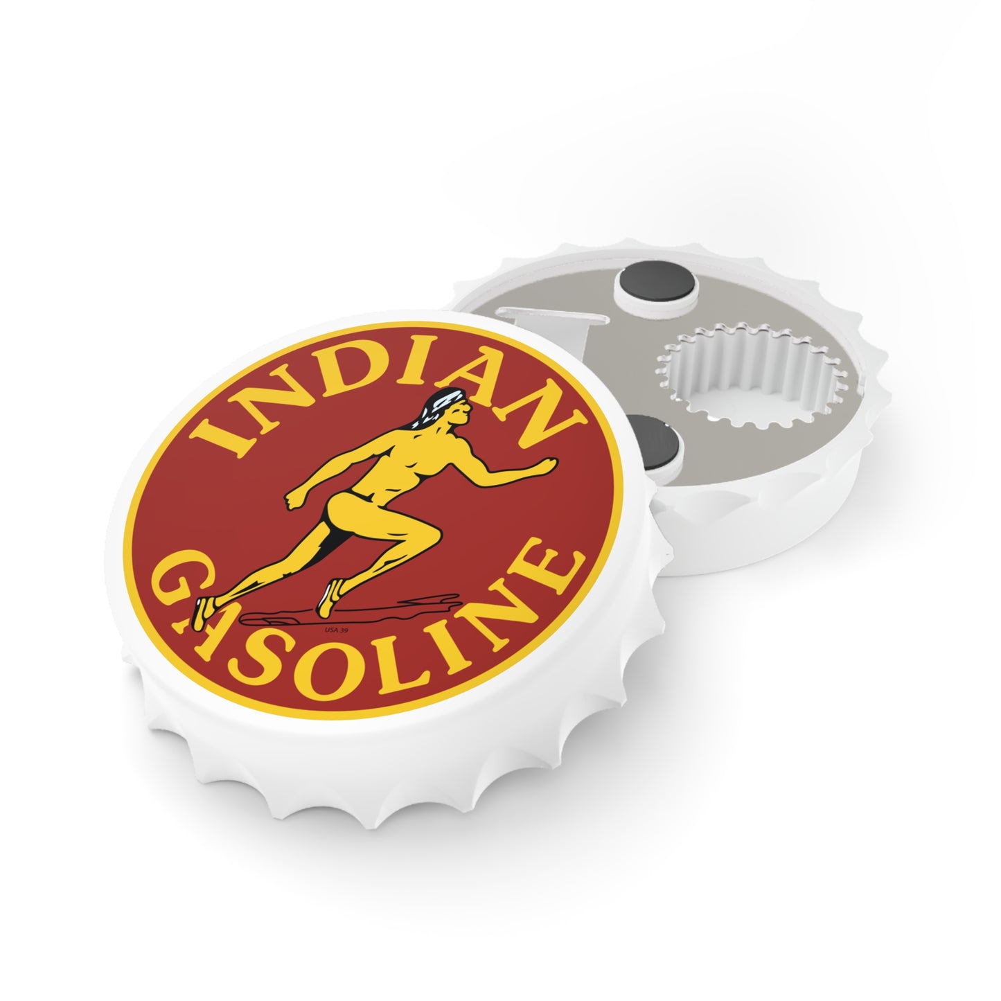 Indian Gasoline Bottle Opener — Vintage Petroliana Gift | The Faded Label Co.