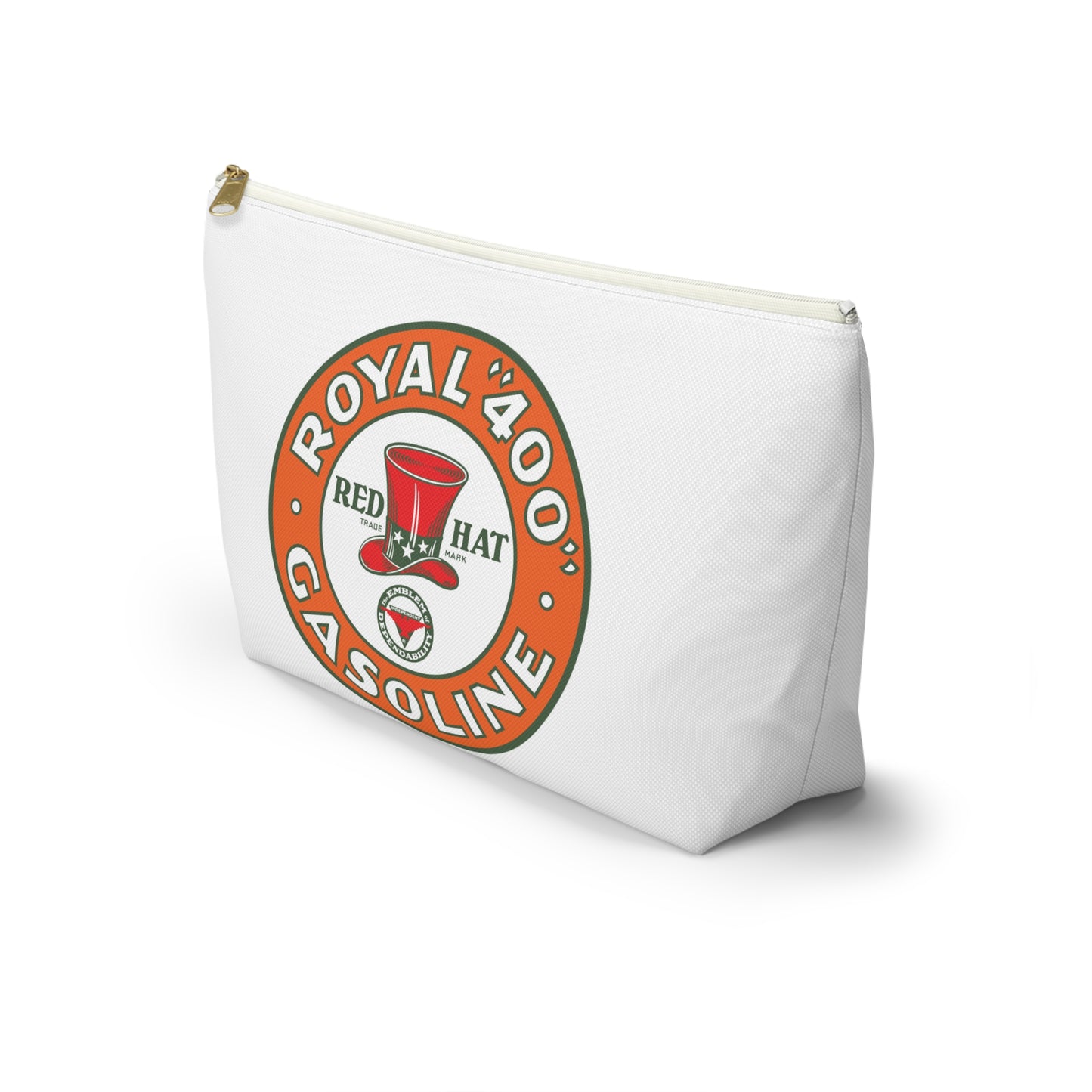 Red Hat Royal 400 Gasoline Accessory Pouch — Vintage Rare Petroliana Gift | The Faded Label Co.