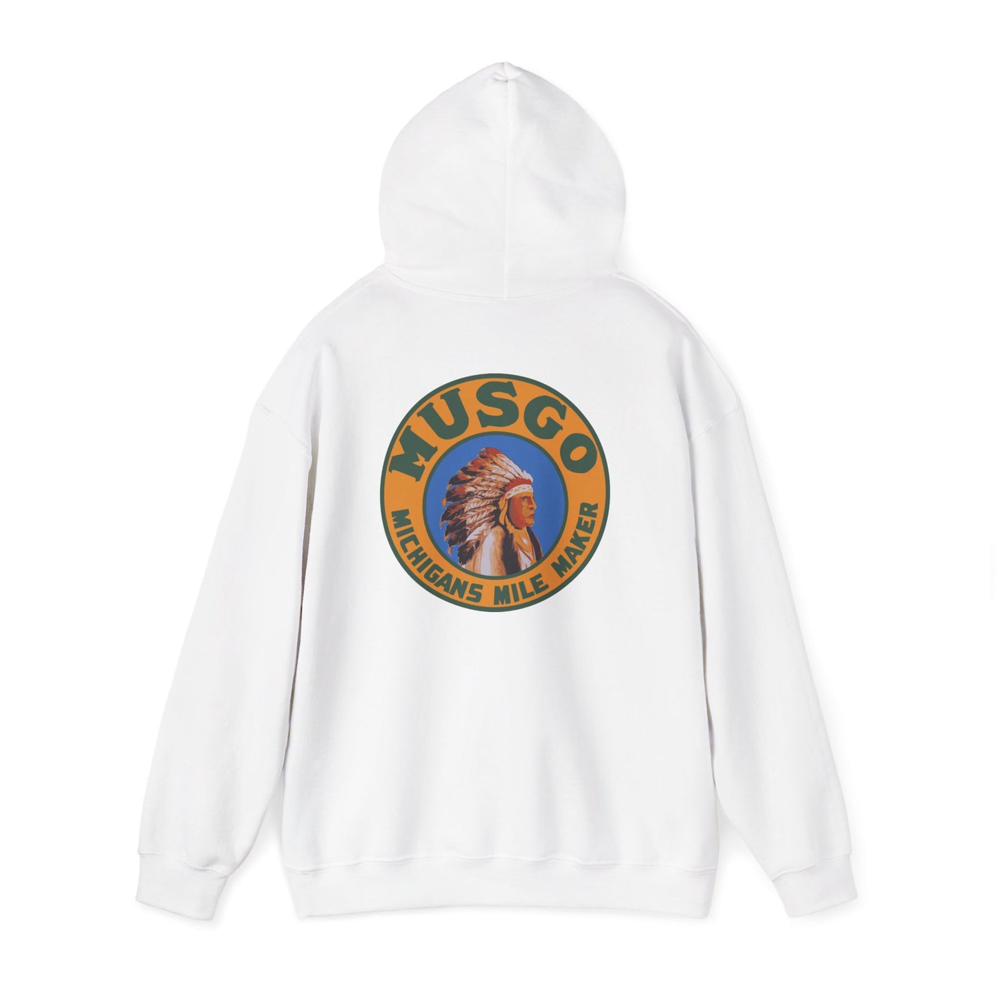 MUsgo Michigan’s Mile Maker Hoodie —Retro Native Chief Logo Sweatshirt