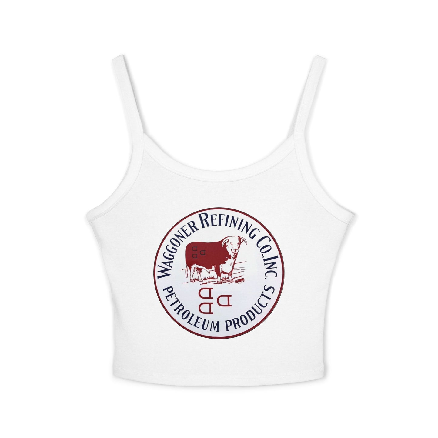 Waggoner Refining Co. crop tank — vintage Texas petroliana apparel — The Faded Label Co.