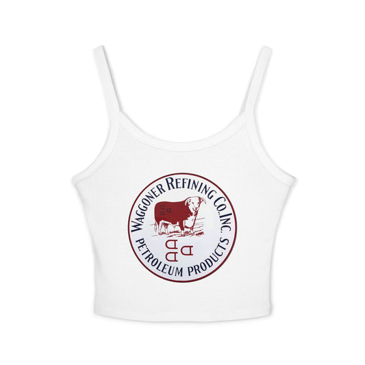 Waggoner Refining Co. crop tank — vintage Texas petroliana apparel — The Faded Label Co.