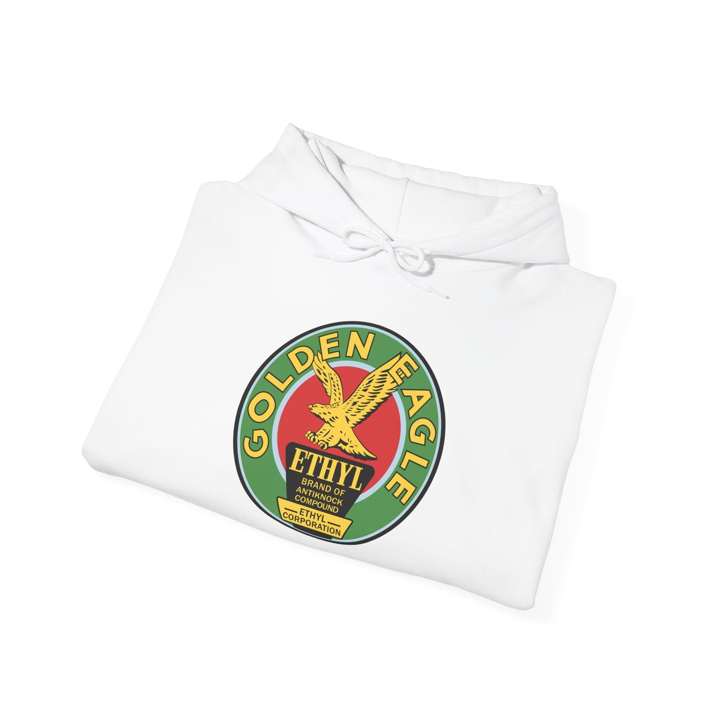 Golden Eagle Ethyl Logo Hoodie — Vintage Petroliana Pullover