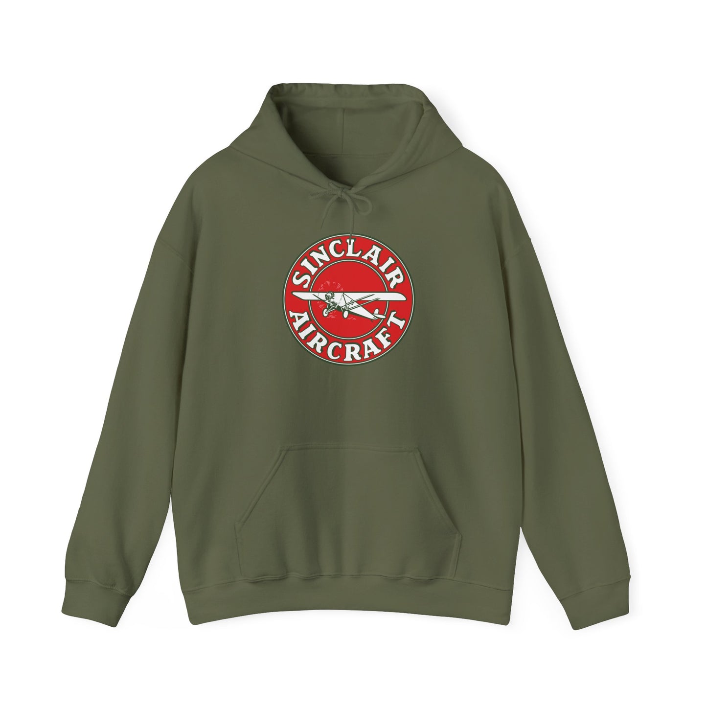 Sinclair Aircraft Vintage Logo Hoodie — Retro Aviation Pullover