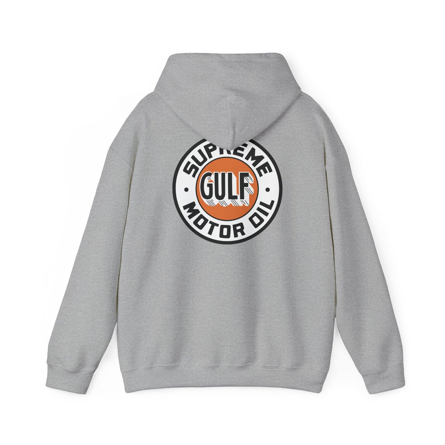 Gulf Motor Oil Logo Hoodie — Vintage Racing Gasoline Sweatshirt
