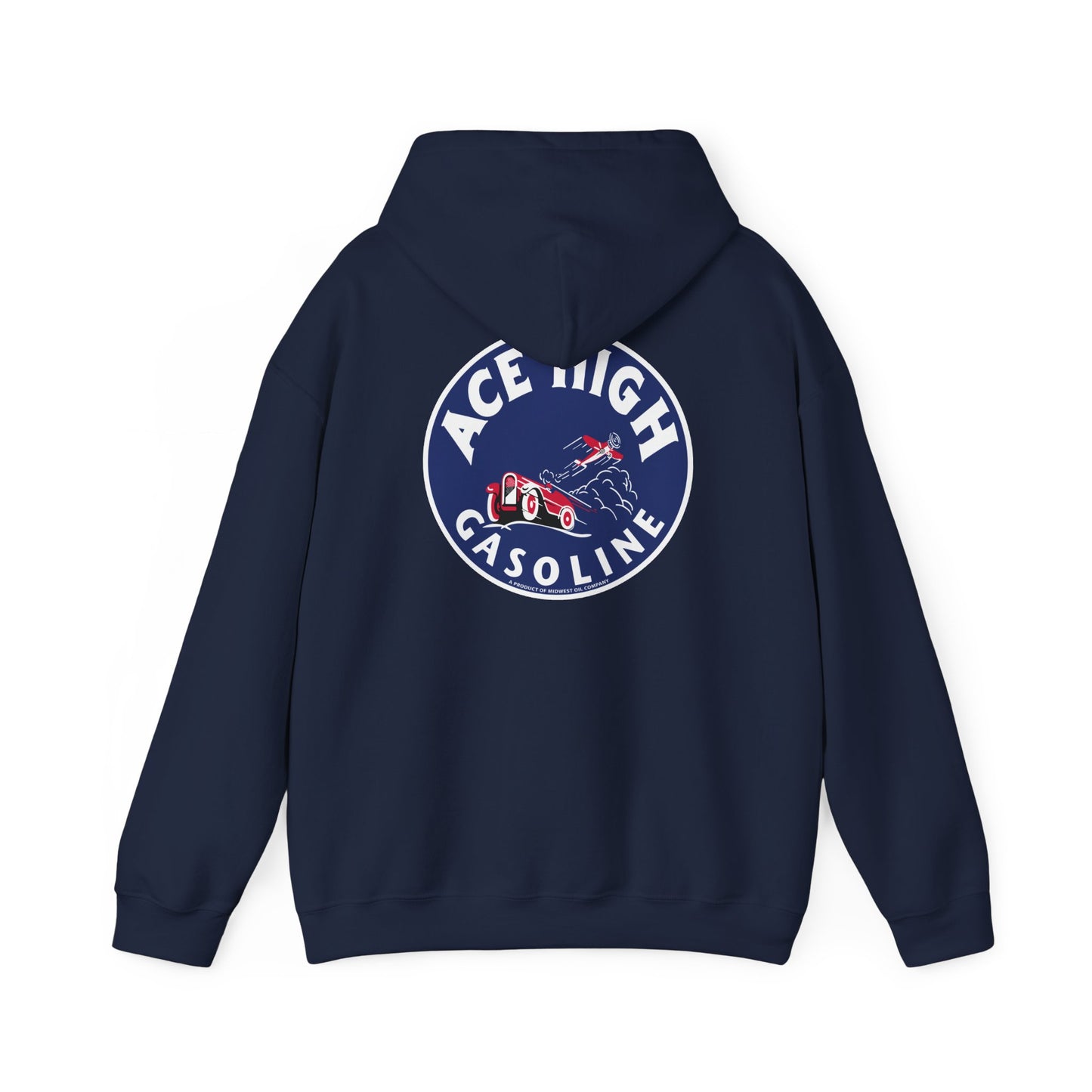 Ace High Gasoline Hoodie — Vintage Racing Logo Pullover