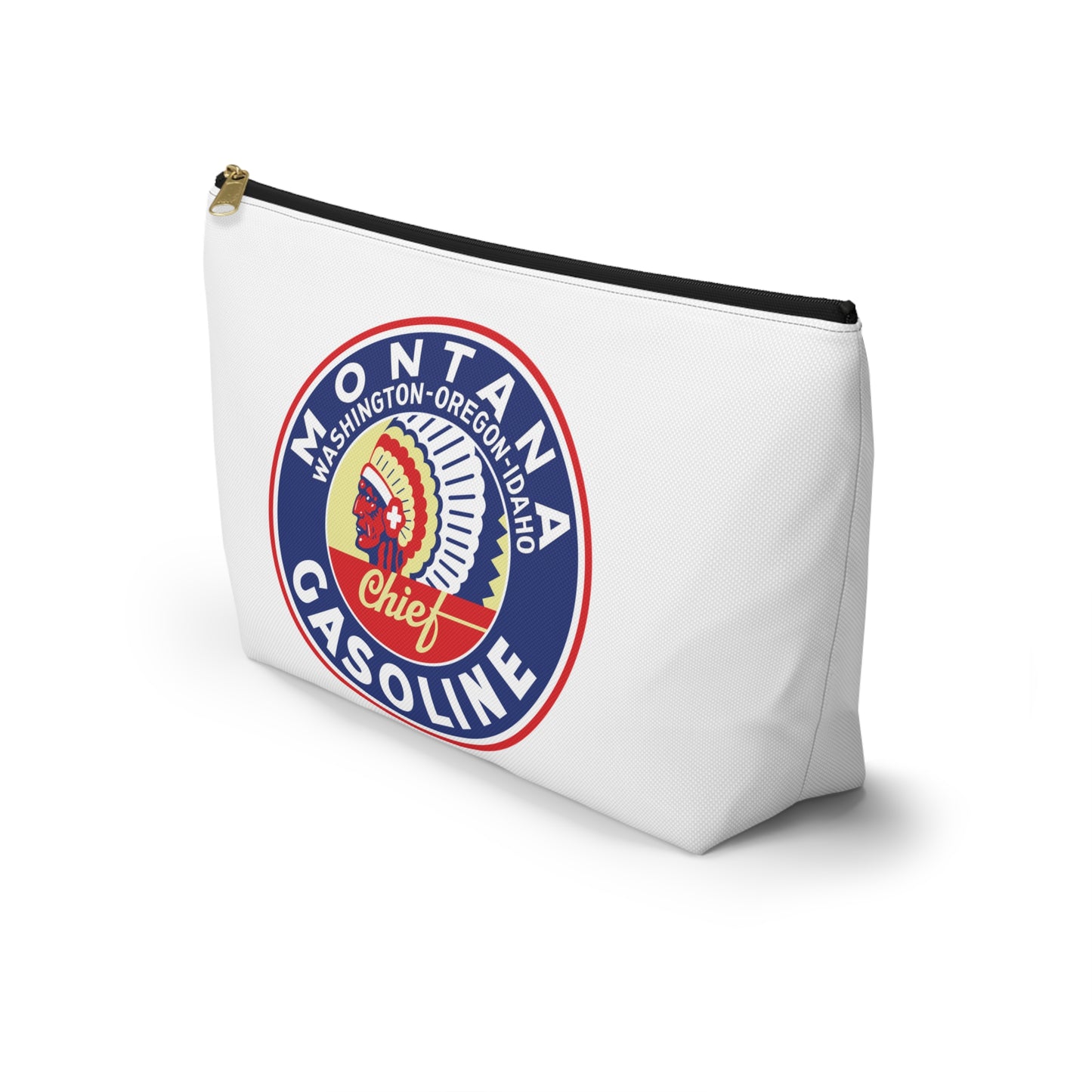 Montana Chief Gasoline Accessory Pouch — Vintage Inland Empire Petroliana Gift | The Faded Label Co.