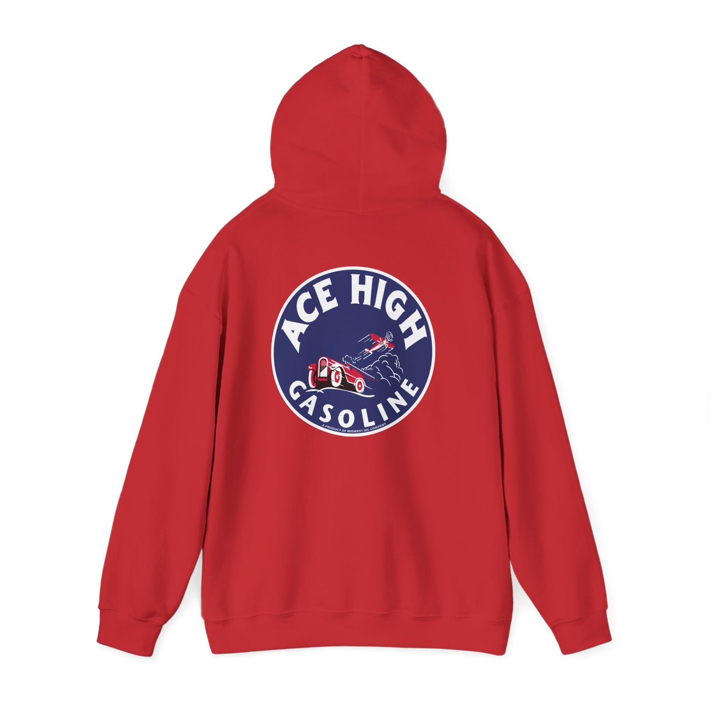 Ace High Gasoline Hoodie — Vintage Racing Logo Pullover