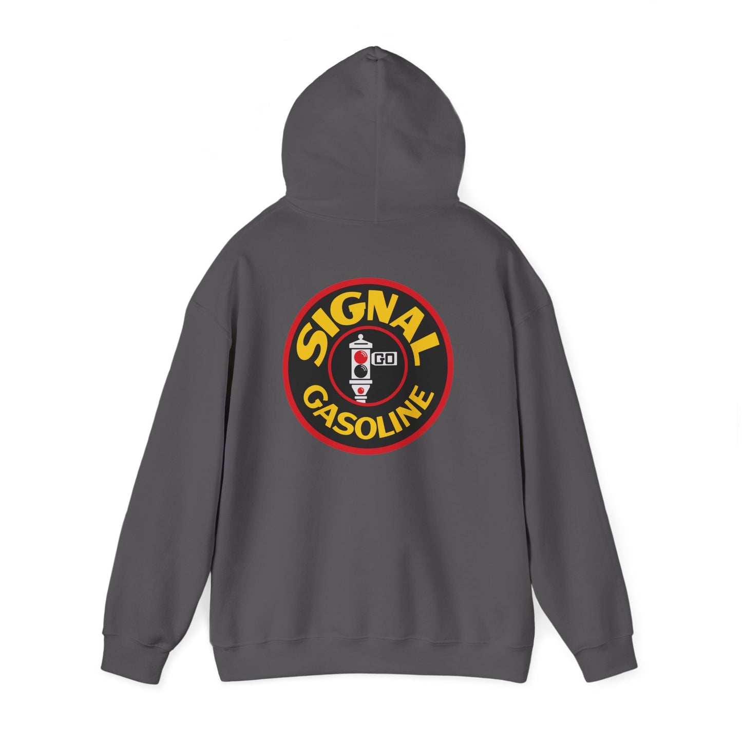 Signal Gasoline Hoodie — Vintage Traffic Signal Petroliana | The Faded Label Co.