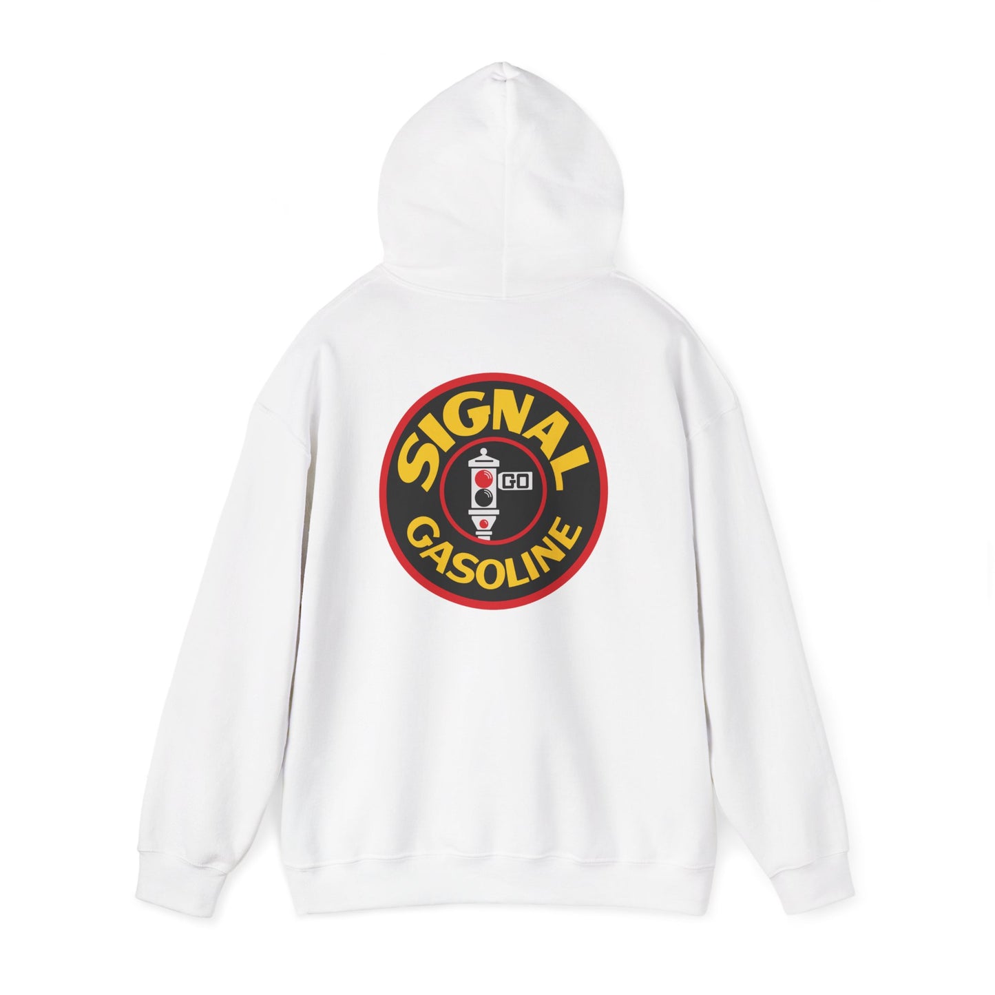 Signal Gasoline Vintage Logo Hoodie — Retro Petrol Sign Pullover