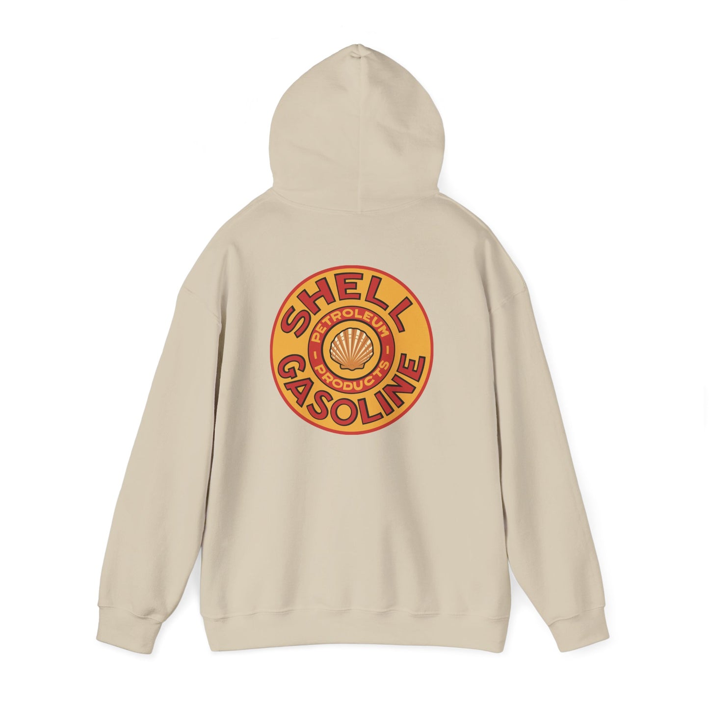 Shell Gasoline Logo Hoodie — Vintage Retro Petrol Badge Pullover