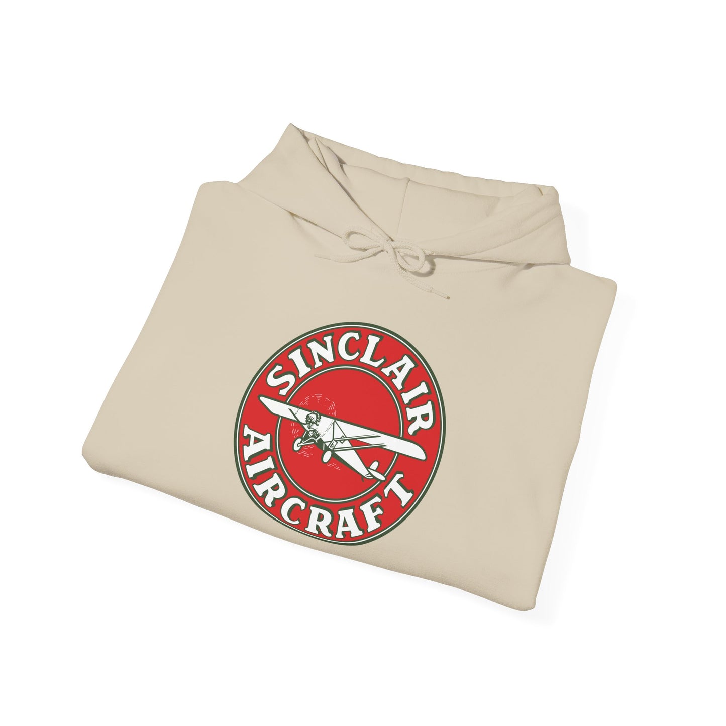 Sinclair Aircraft Vintage Logo Hoodie — Retro Aviation Pullover
