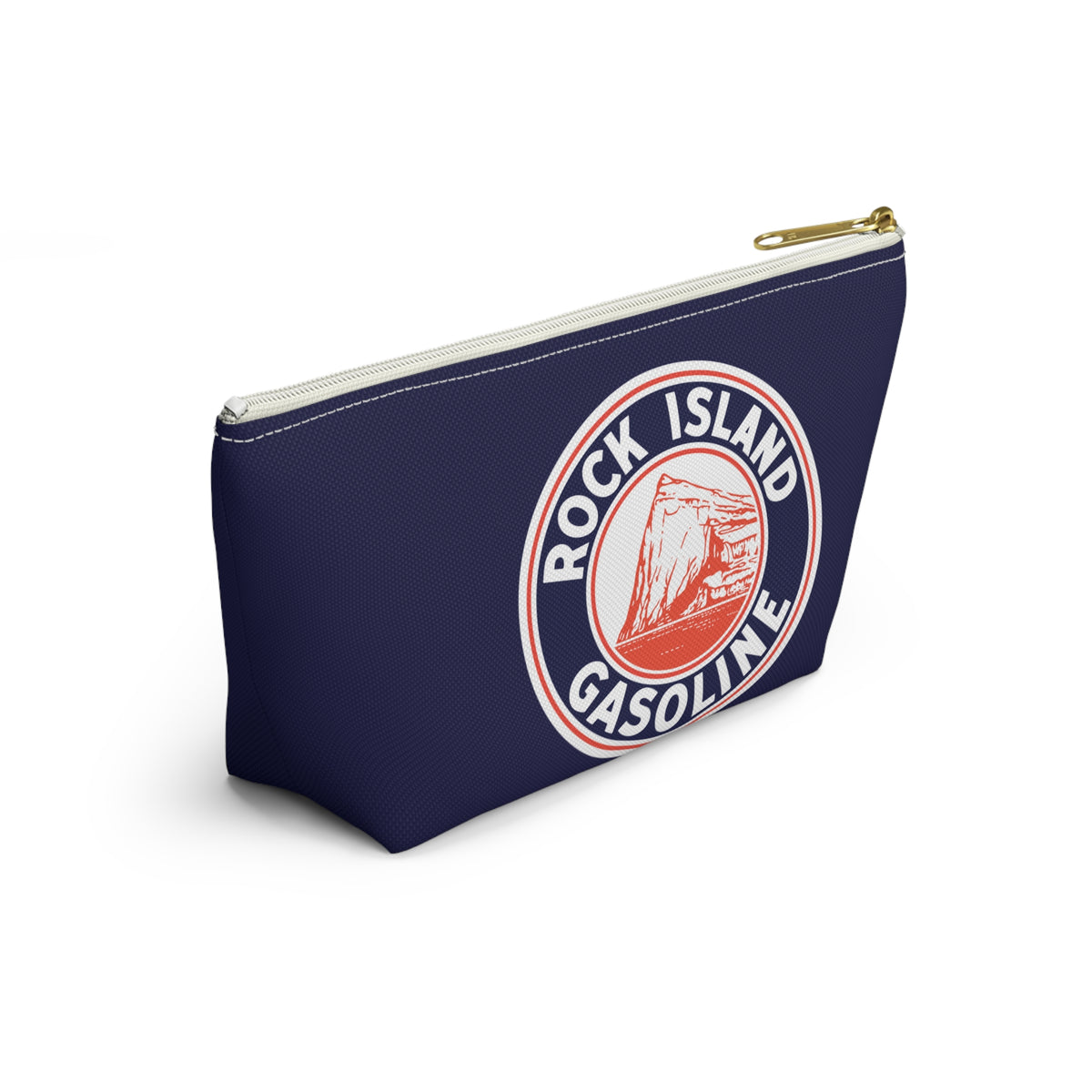 Rock Island Gasoline Accessory Pouch — Vintage Petroliana Gift | The Faded Label Co.